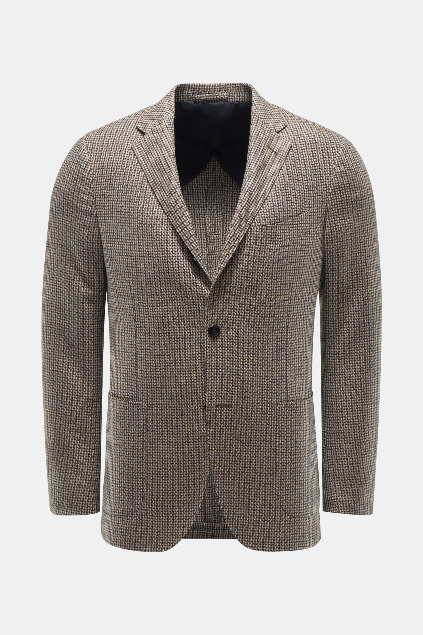Smart-casual jacket beige/navy checked