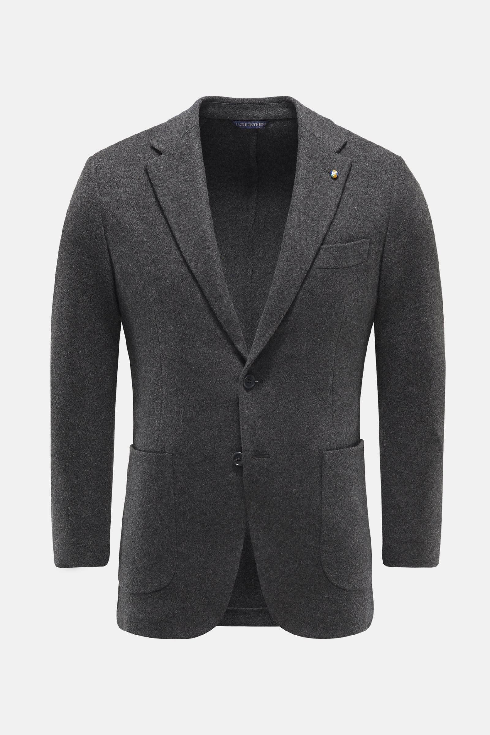 Cashmere knit blazer dark grey