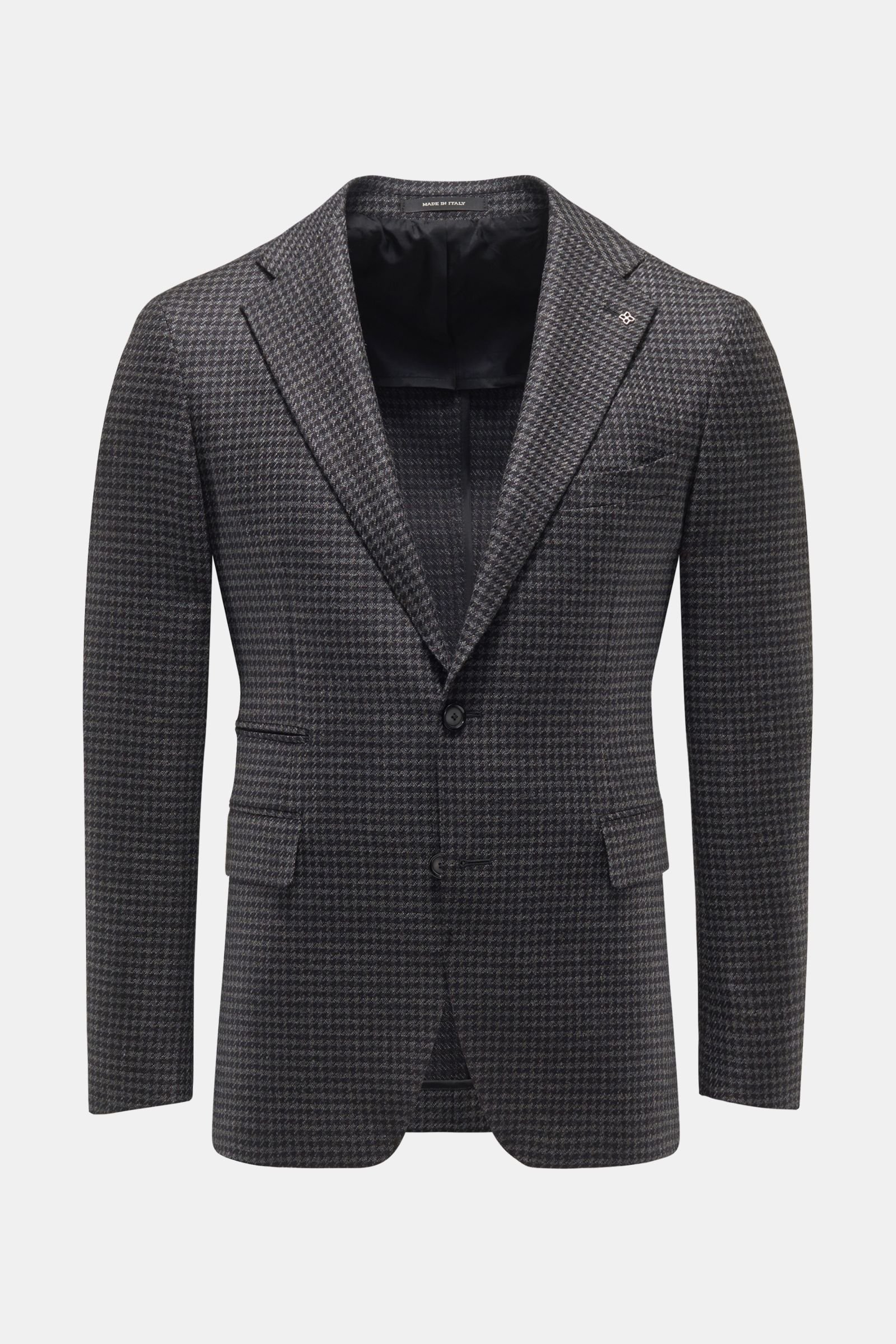 Smart-casual jacket dark grey checked