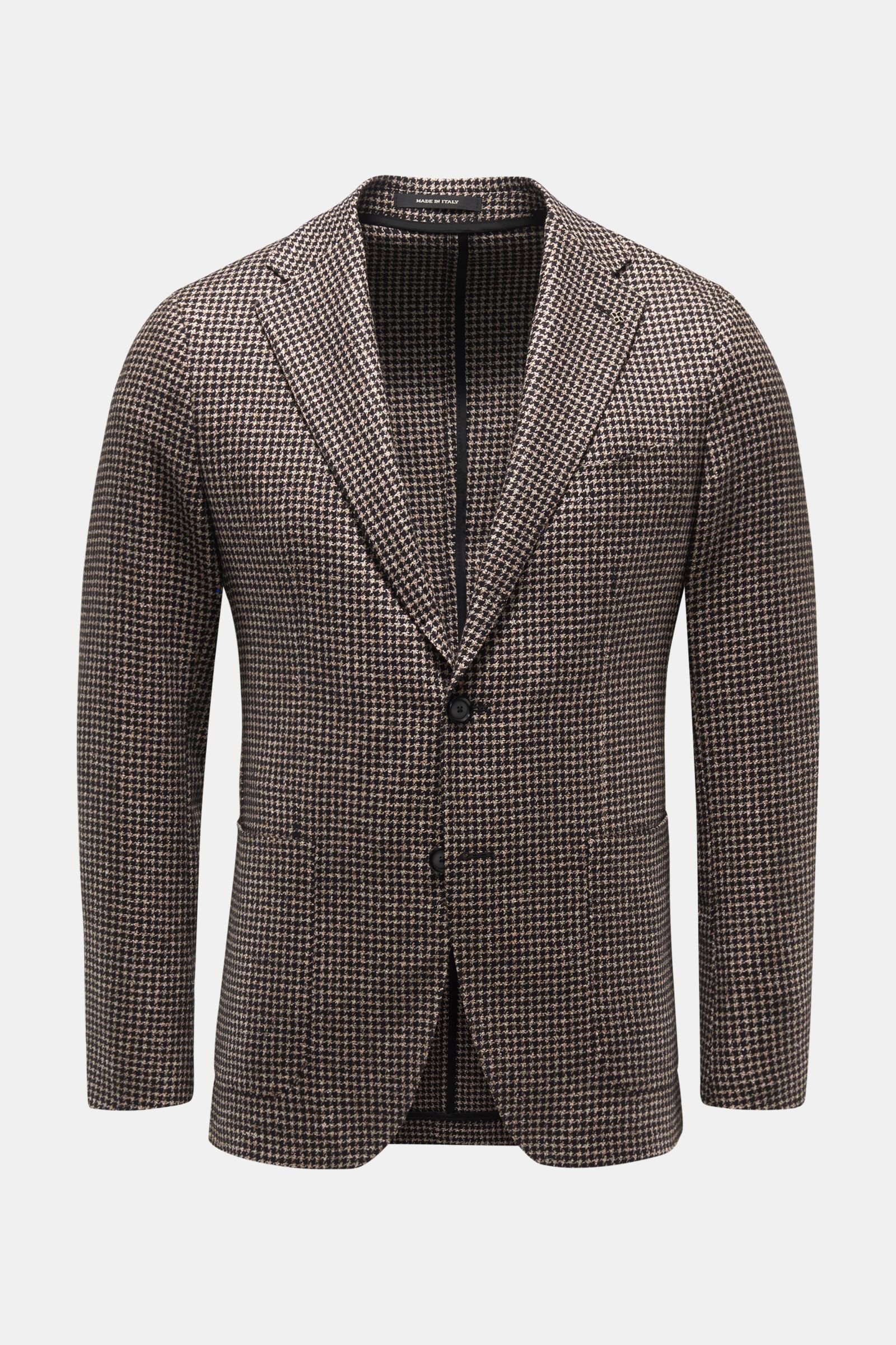 Smart-casual jacket 'Dakar' grey-brown/black checked