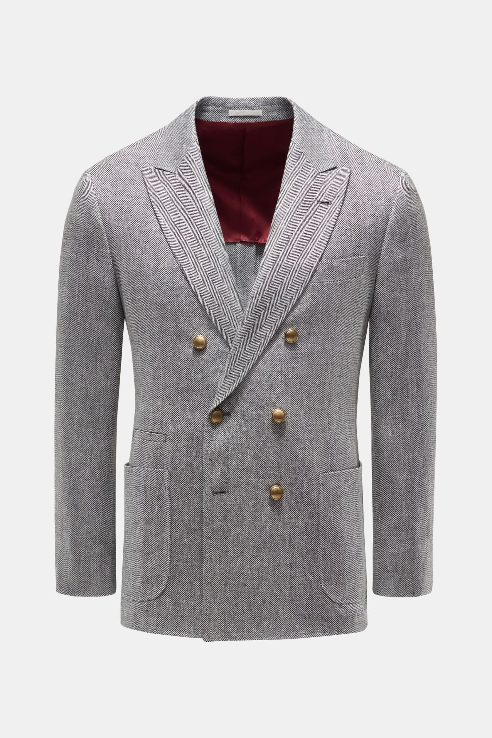 Smart-casual jacket grey/off-white patterned
