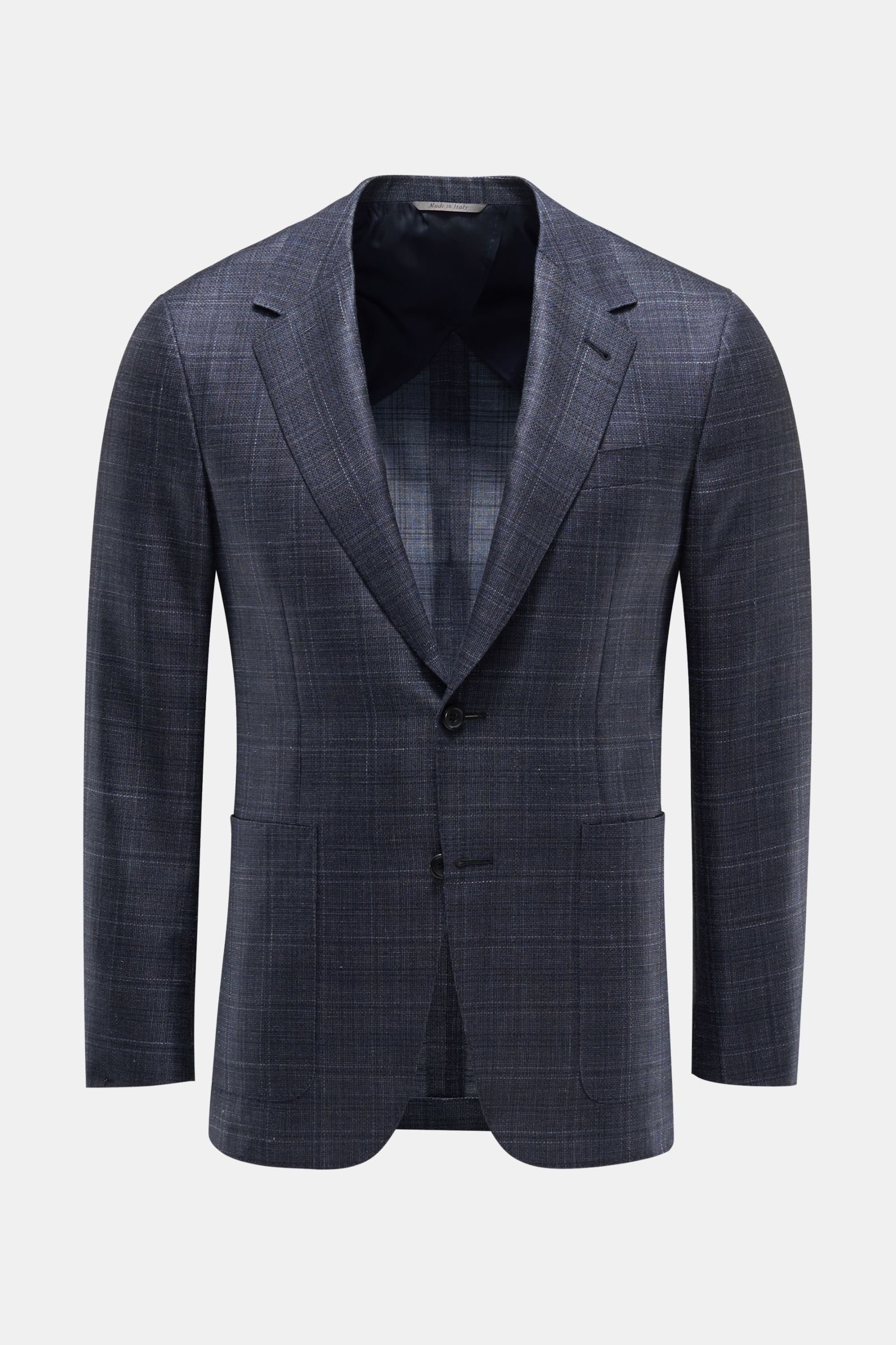 Smart-casual jacket grey-blue checked