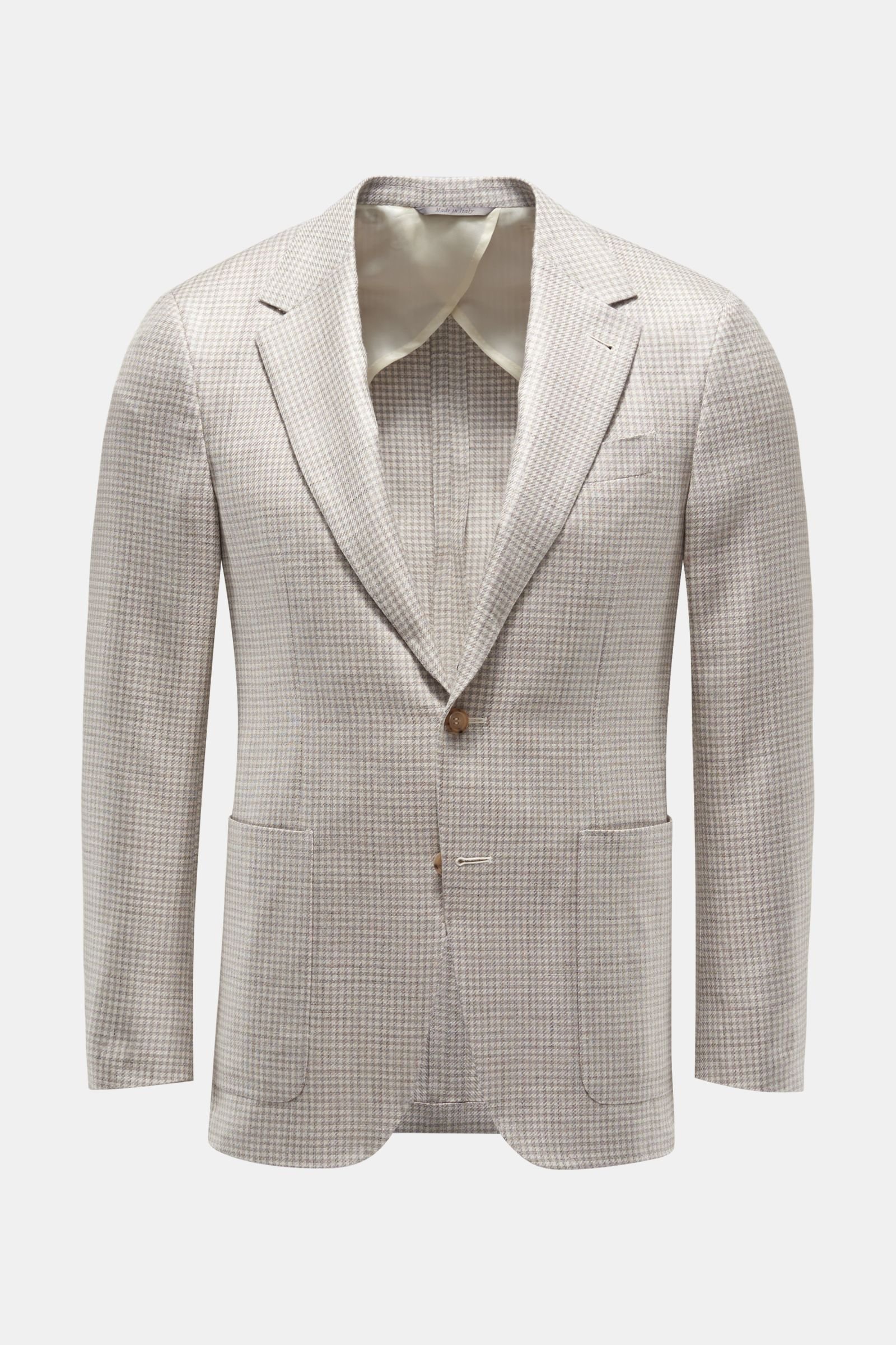 Smart-casual jacket beige/grey checked