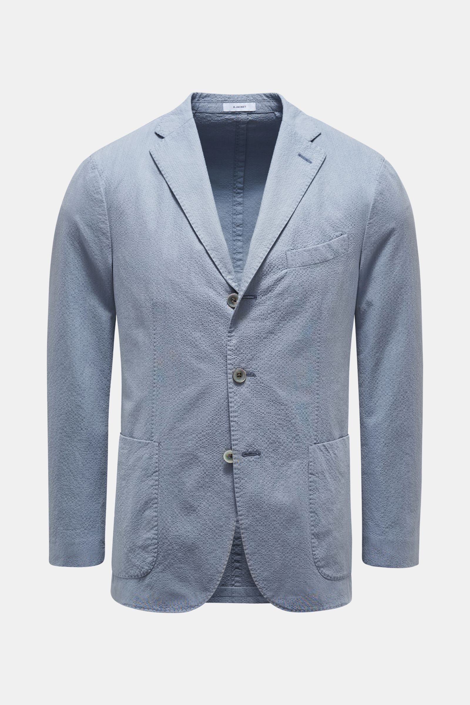 Seersucker jacket 'K. Jacket' smoky blue