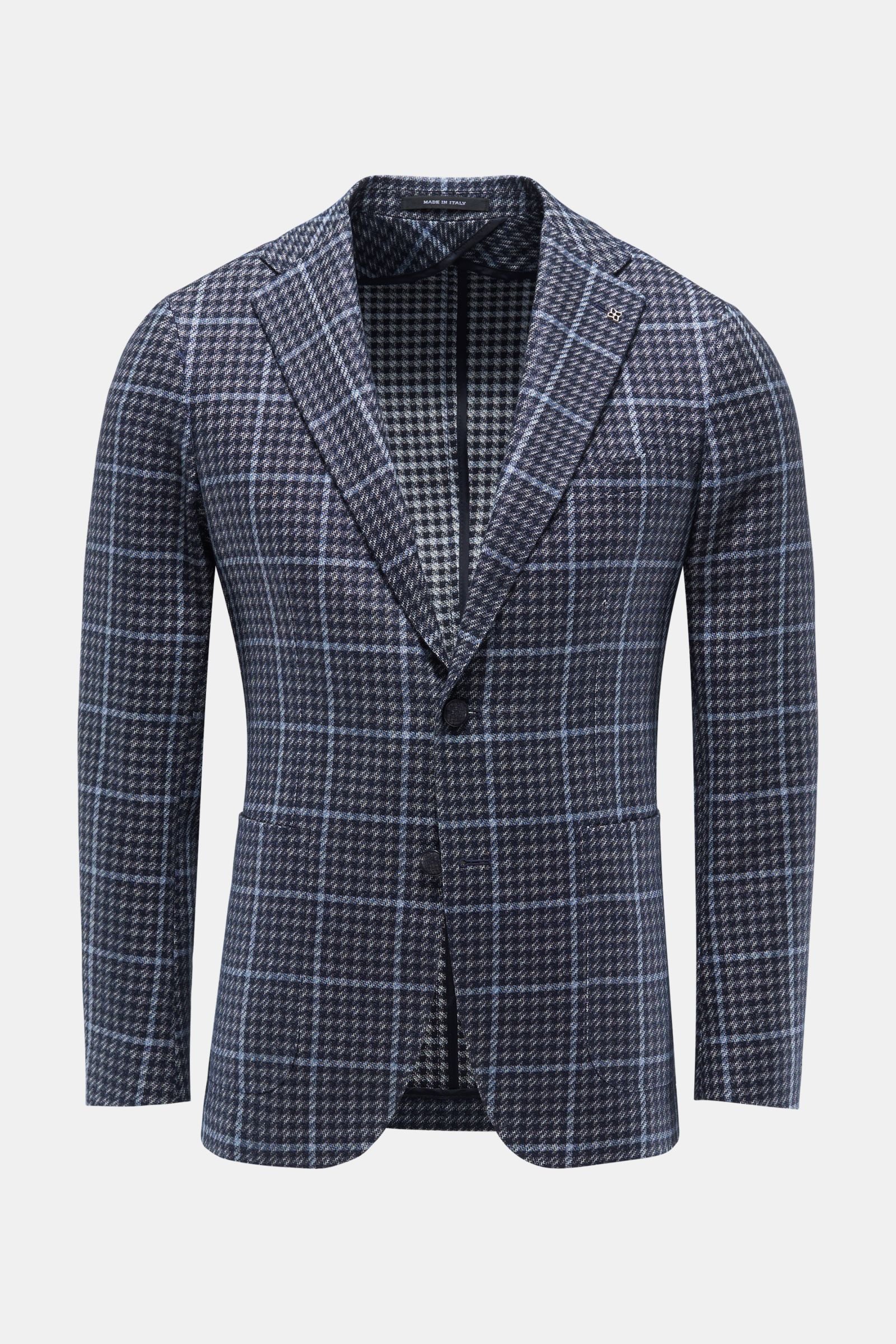 Smart-casual jacket navy/grey-blue checked