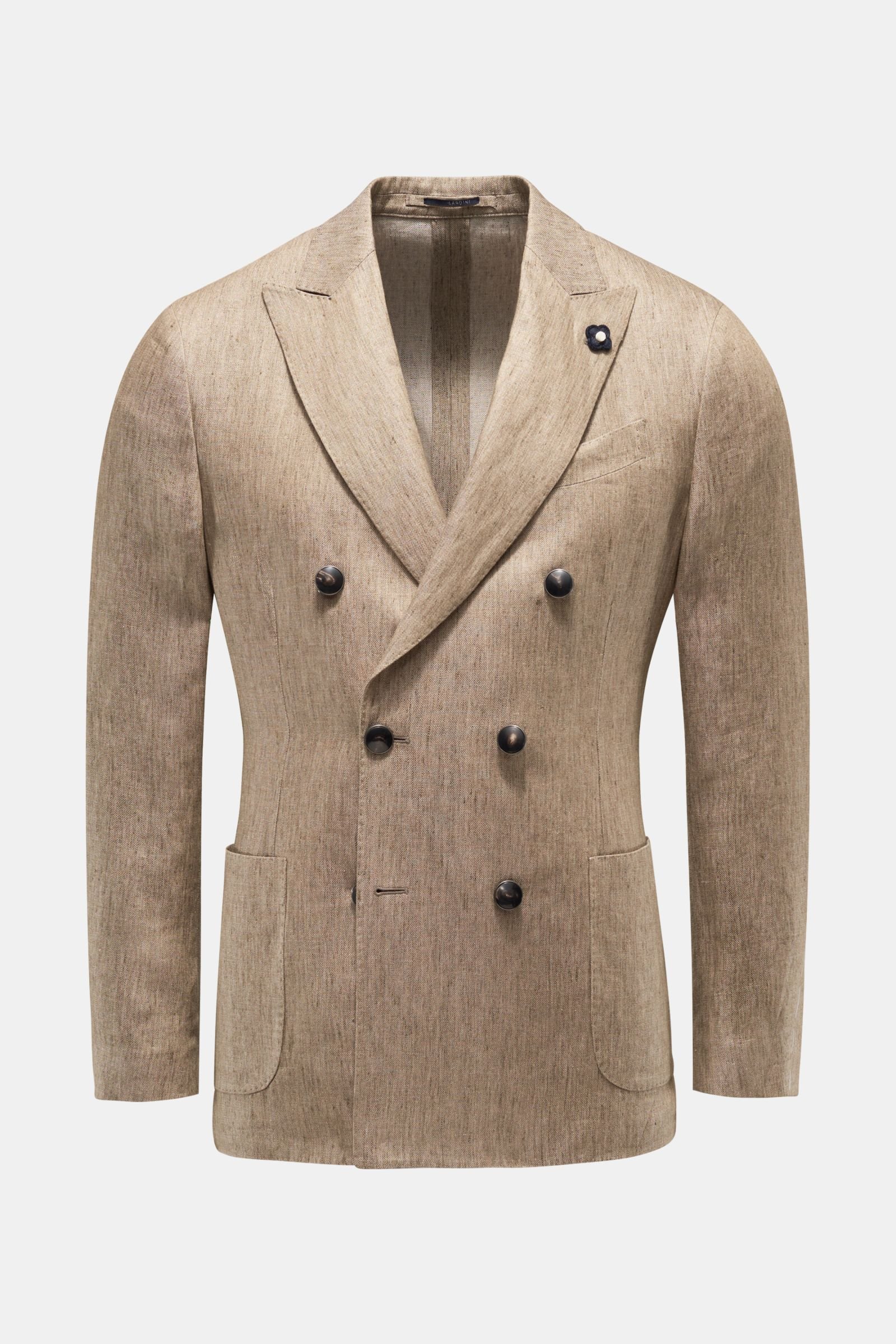 Linen jacket grey-brown