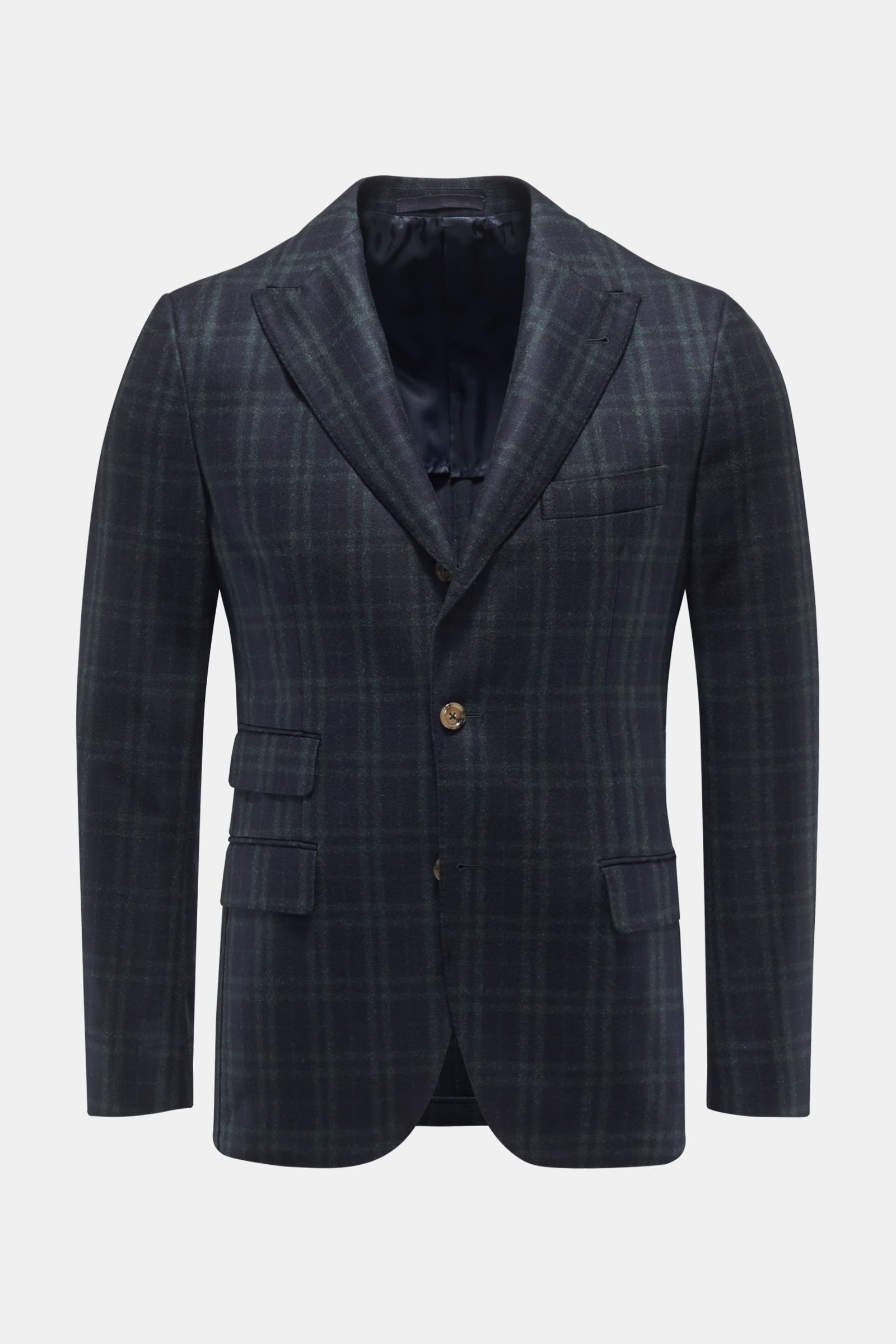 Smart-casual jacket navy/grey green checked
