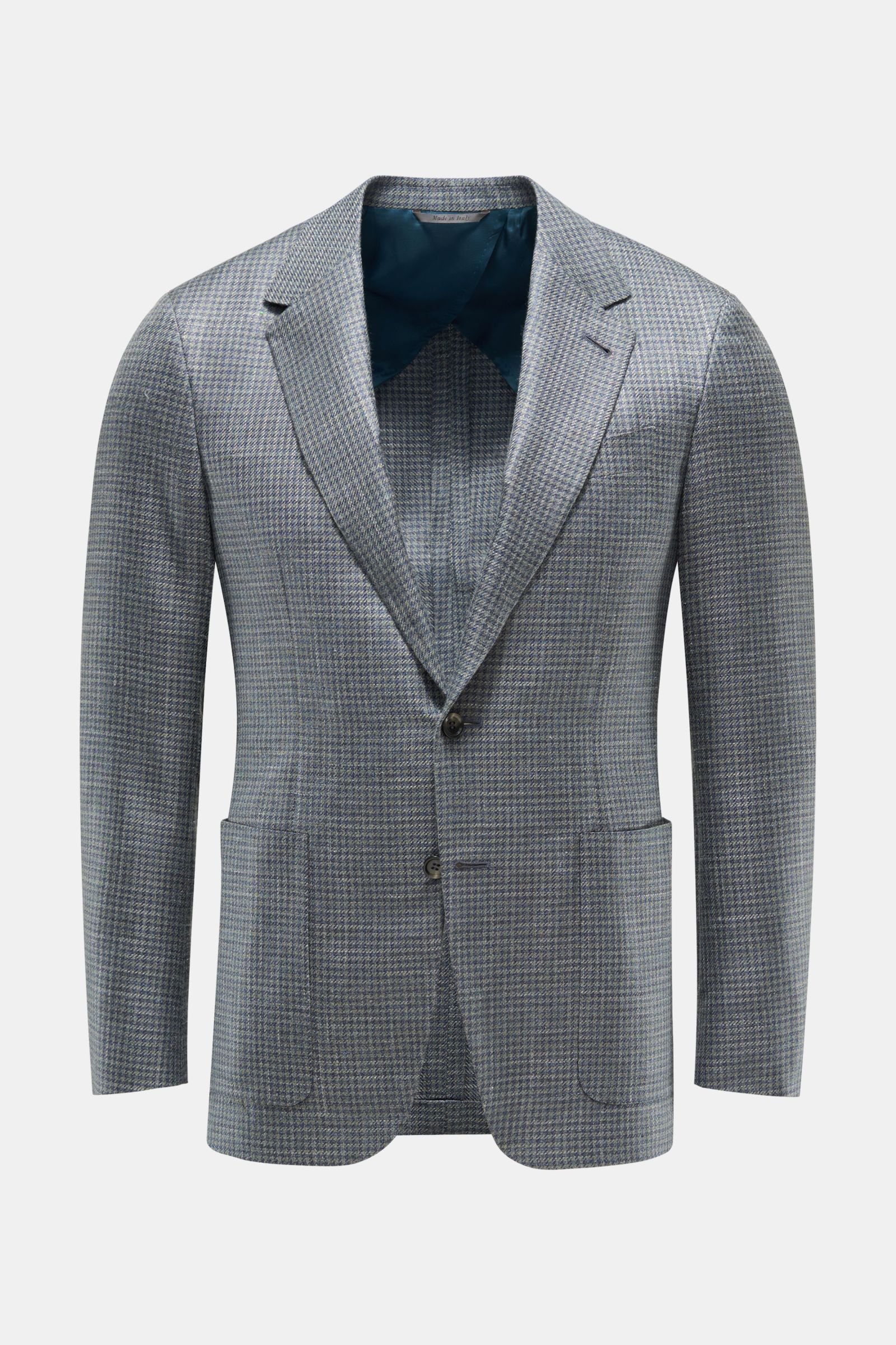 Smart-casual jacket grey-blue/grey-green checked