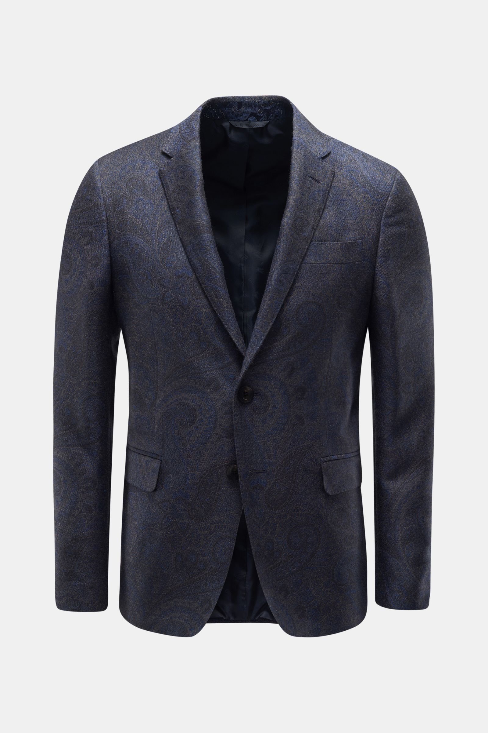 Jacquard smart-casual jacket anthracite/navy patterned