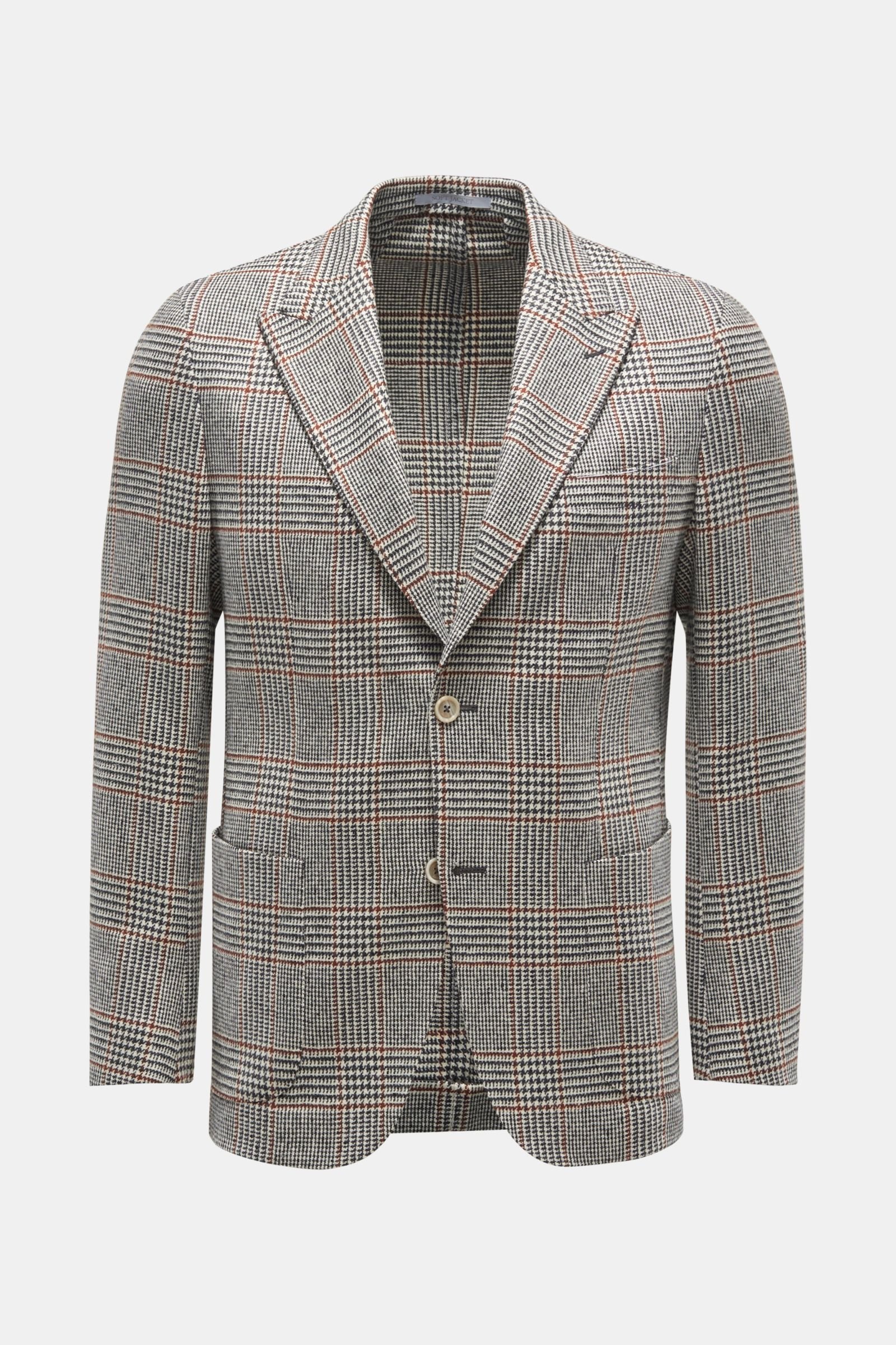 Smart-casual jacket cream/anthracite checked