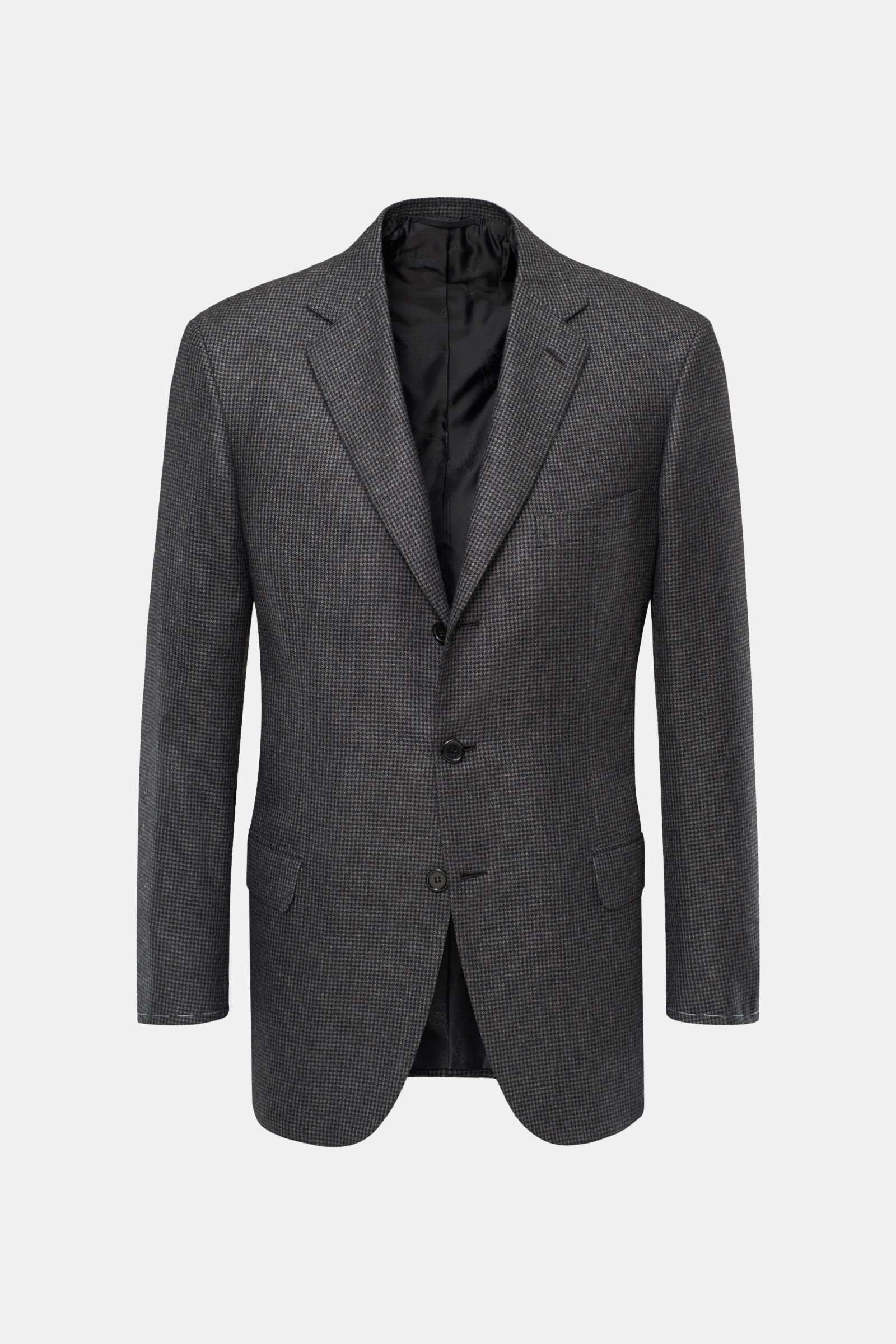 Cashmere jacket 'Colosseo' dark grey patterned