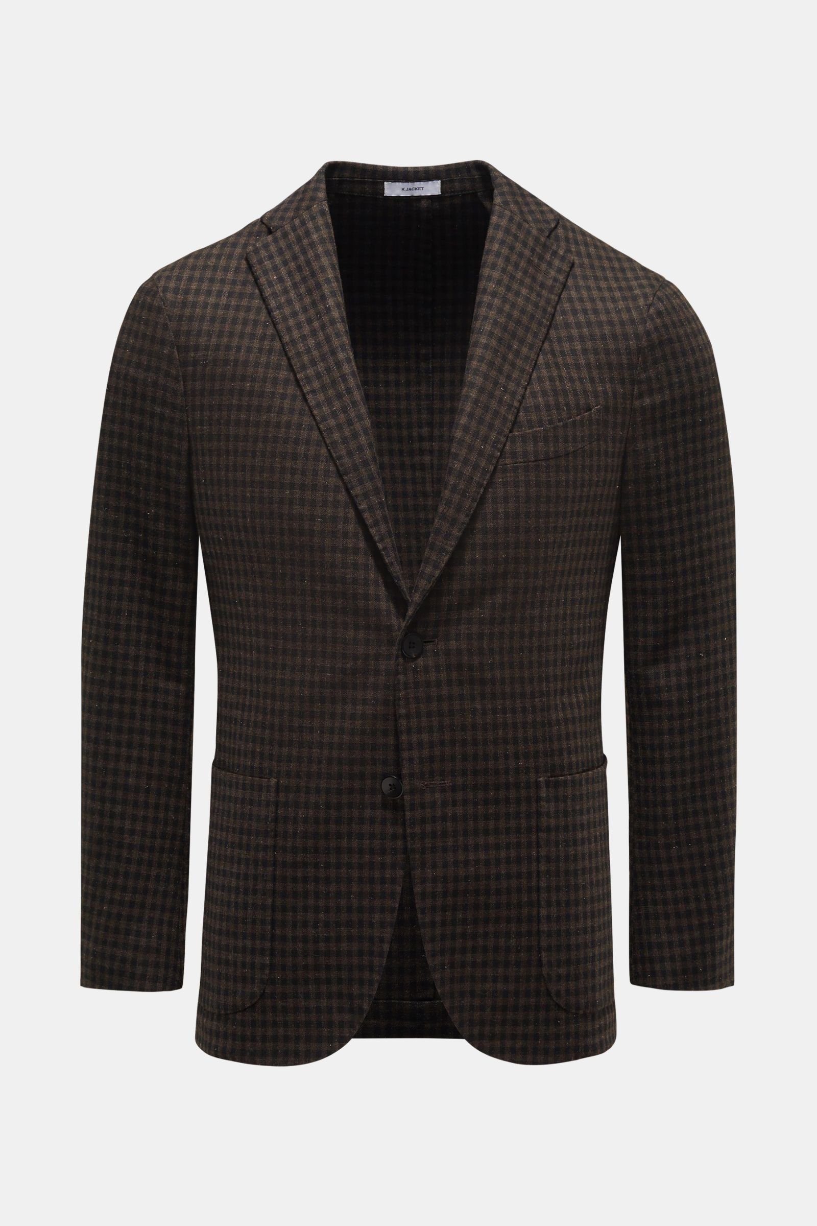 Smart-casual jacket 'K. Jacket' dark brown/black checked