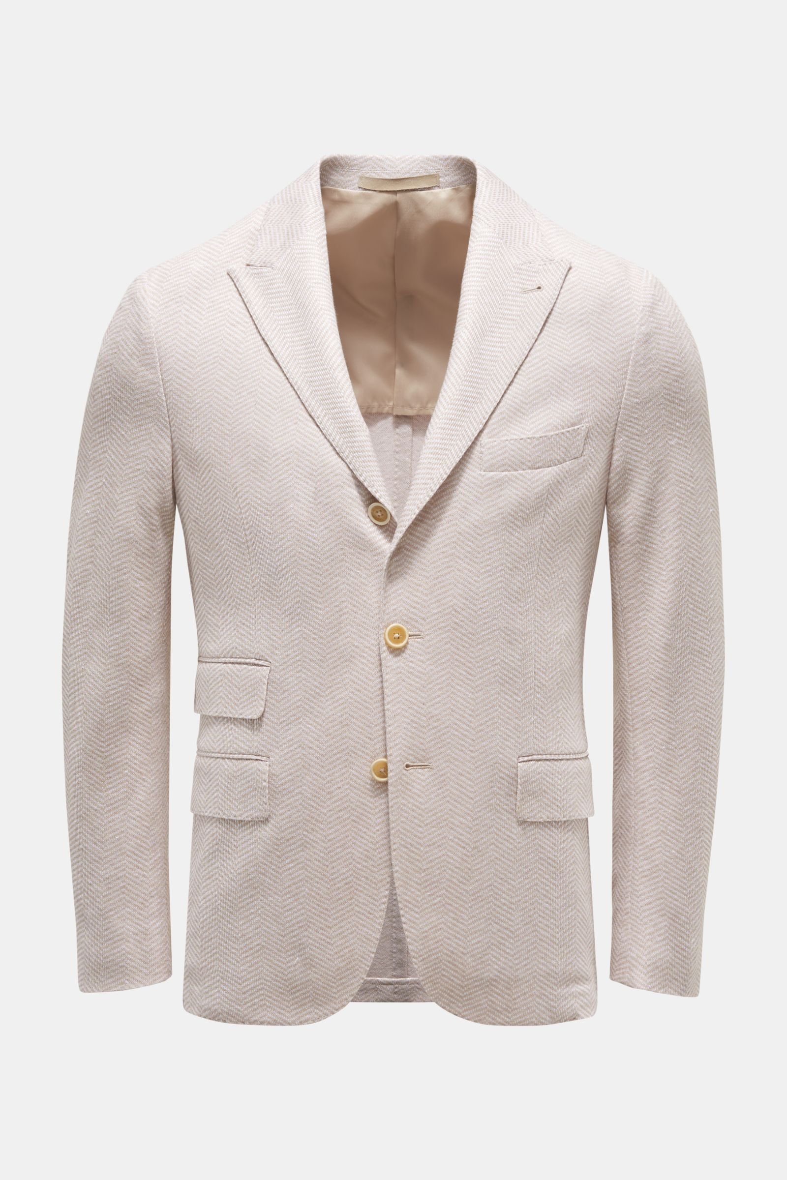 Jersey jacket beige/white patterned