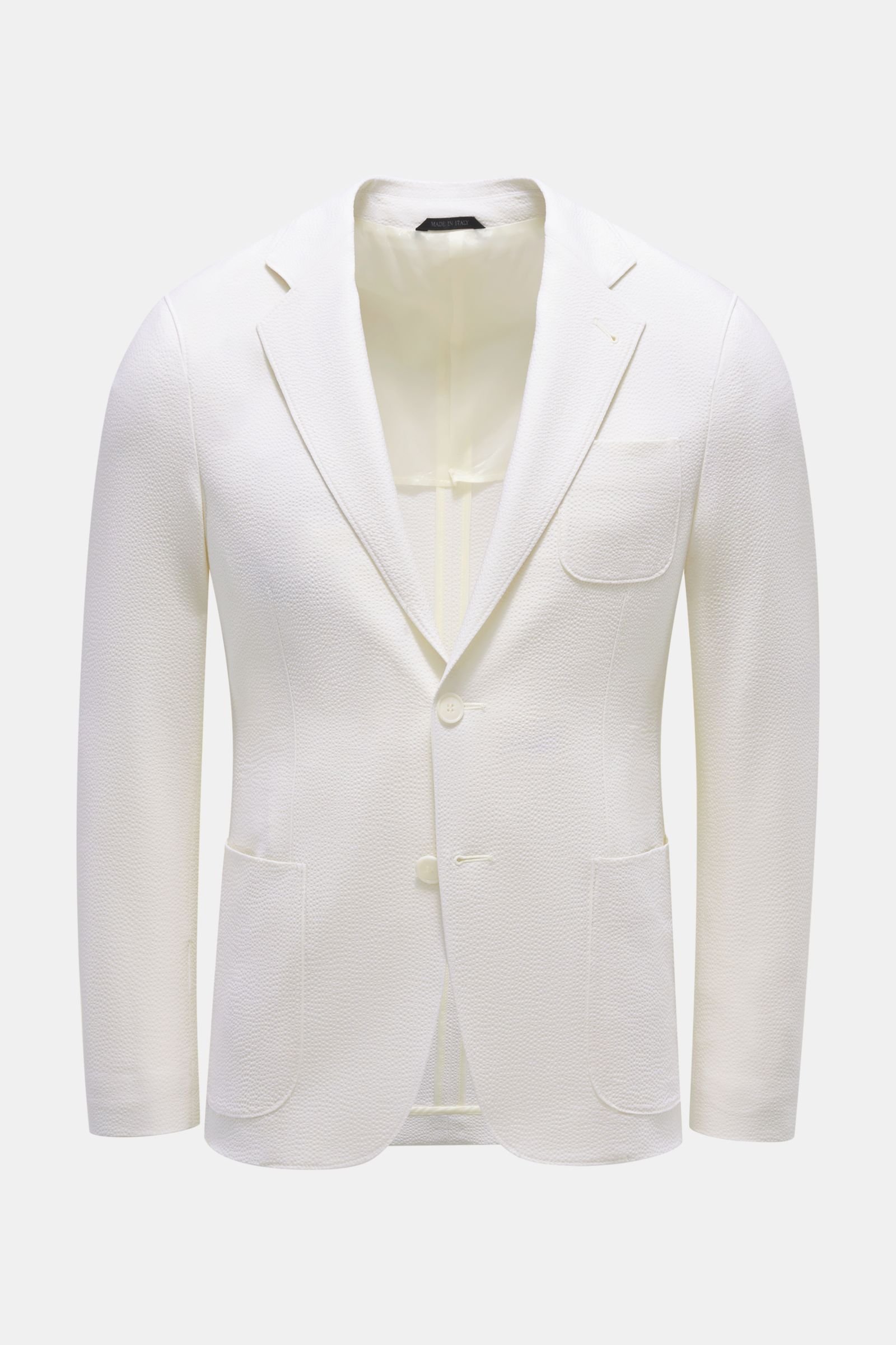Seersucker smart-casual jacket off-white
