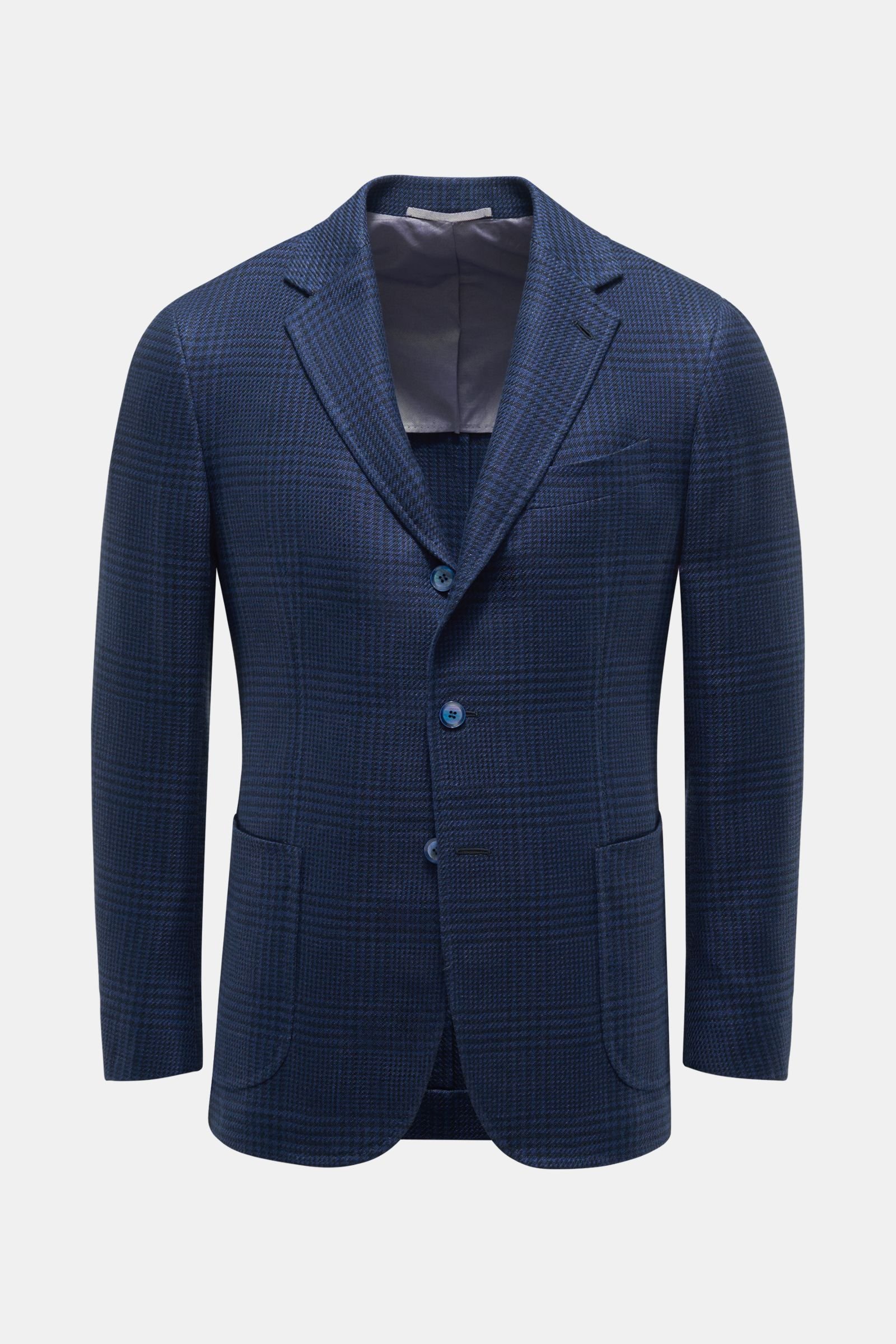 Smart-casual jacket 'Vincenzo' dark blue/black checked