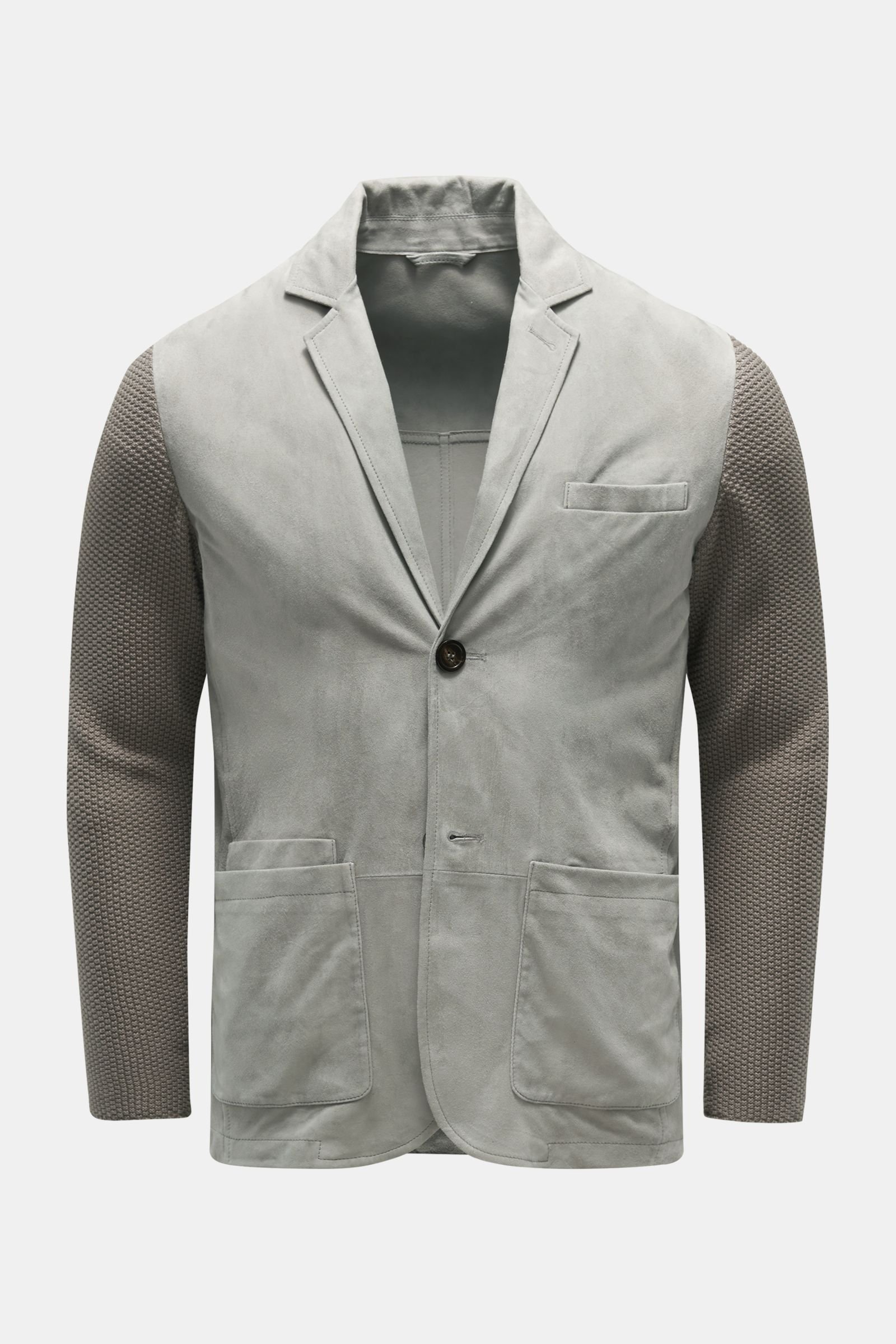Suede smart-casual jacket grey