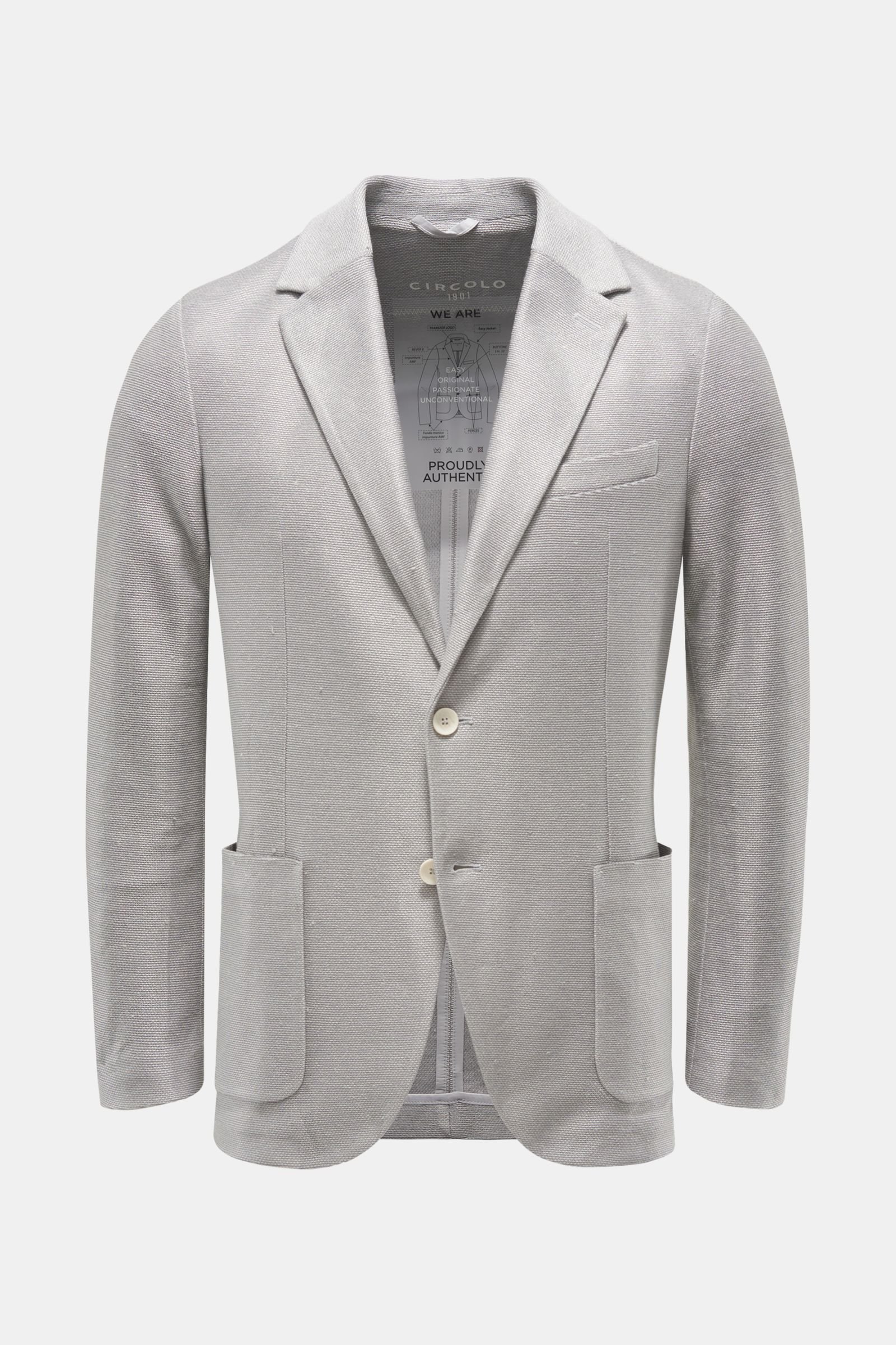 Linen jersey jacket light grey