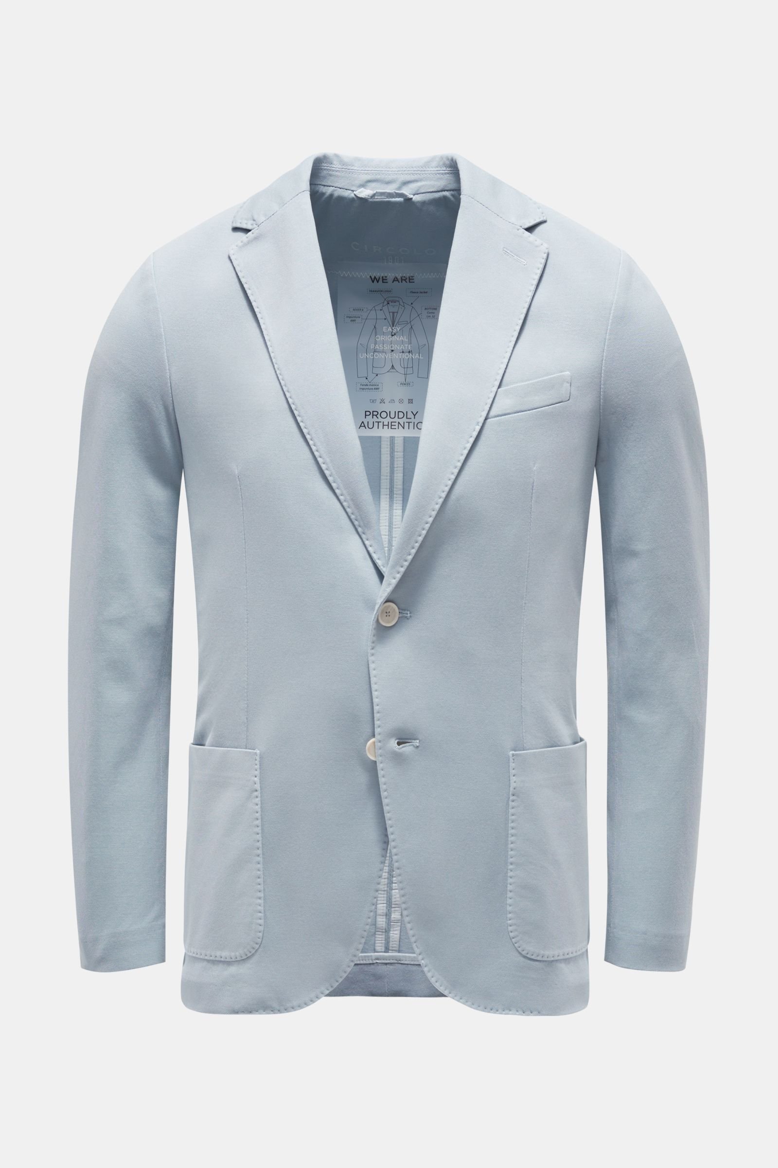 Jersey jacket pastel blue
