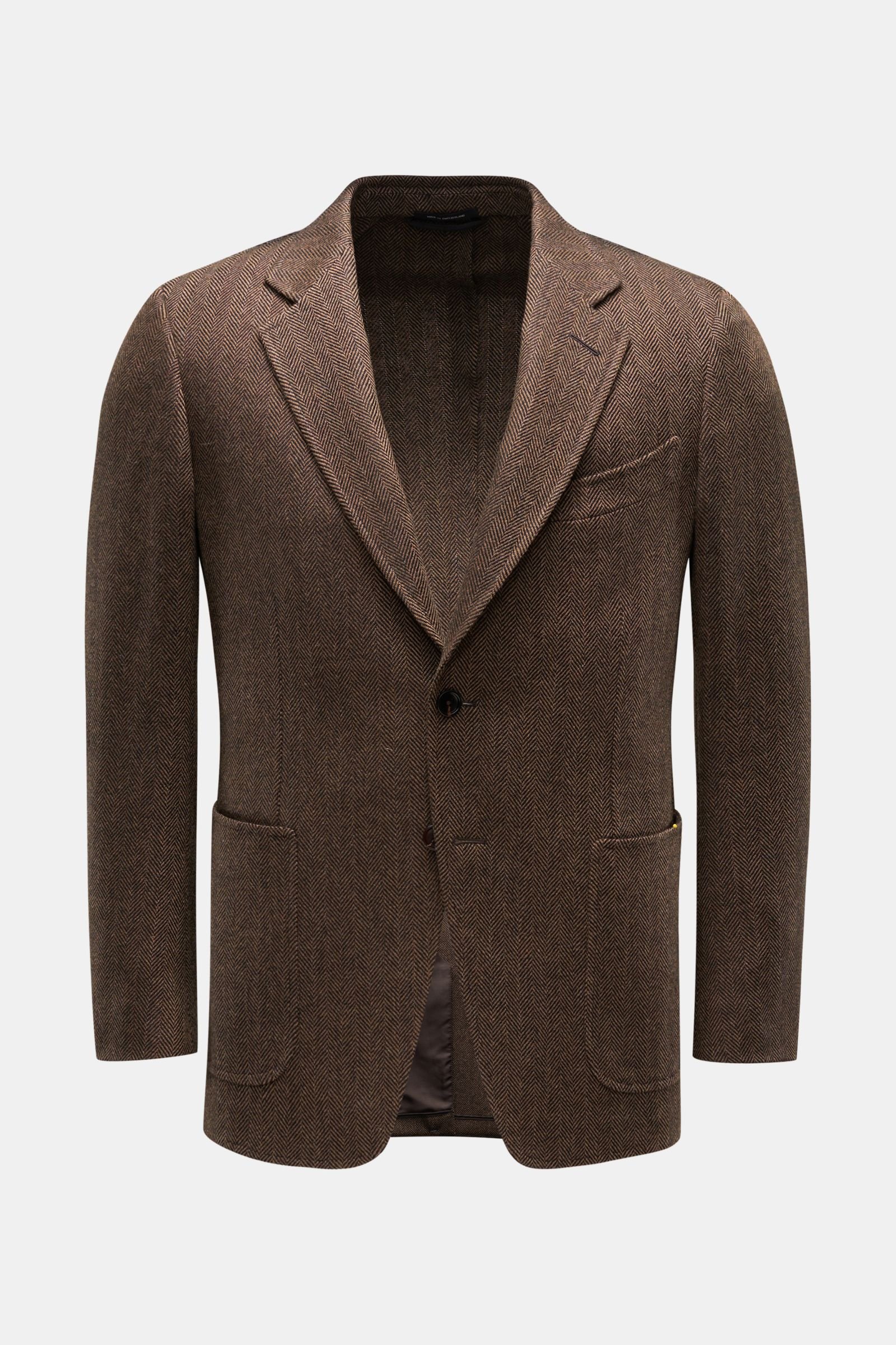 Smart-casual jacket 'O'Connor' light brown/black patterned
