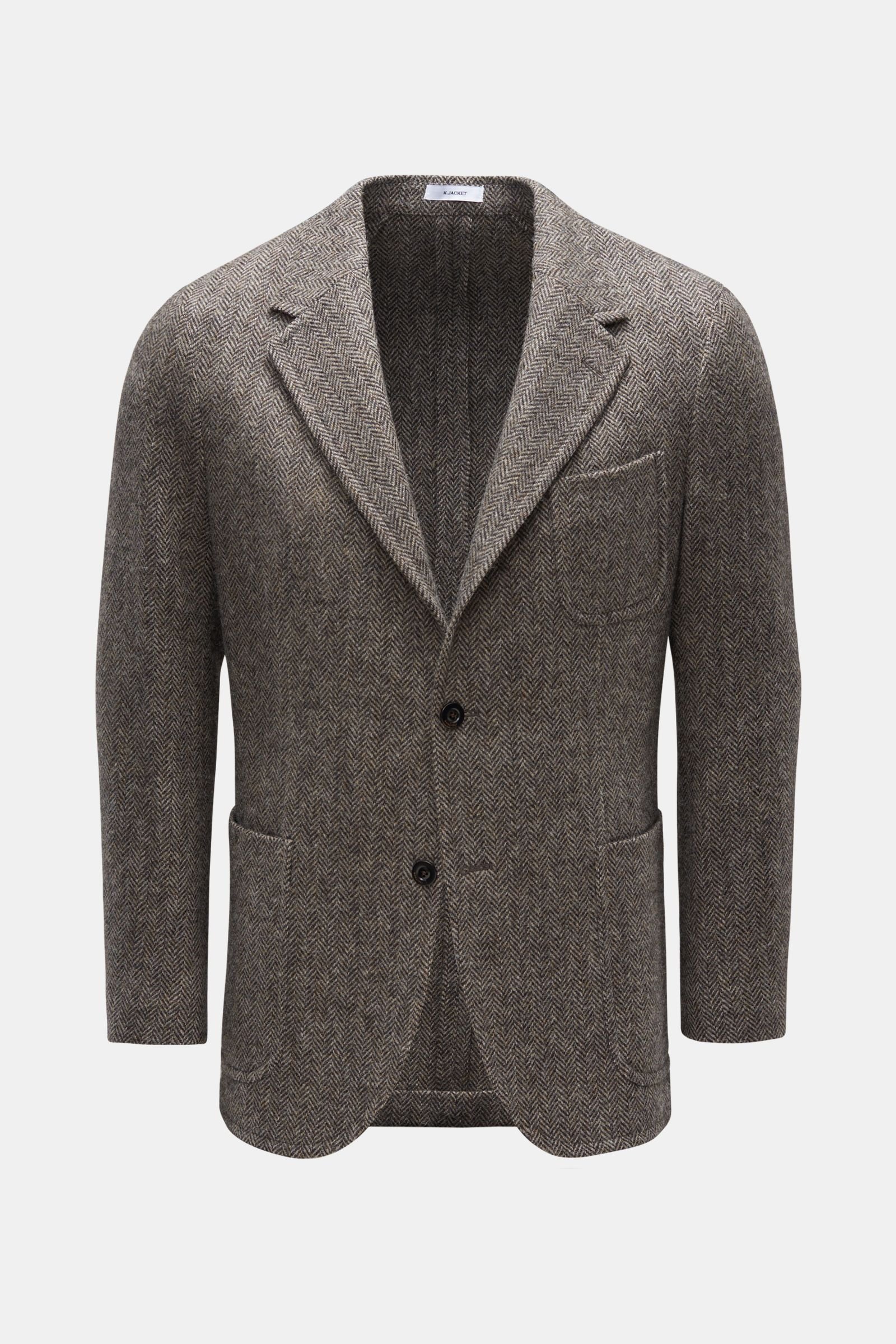 Smart-casual jacket 'K. Jacket grey-brown/black patterned