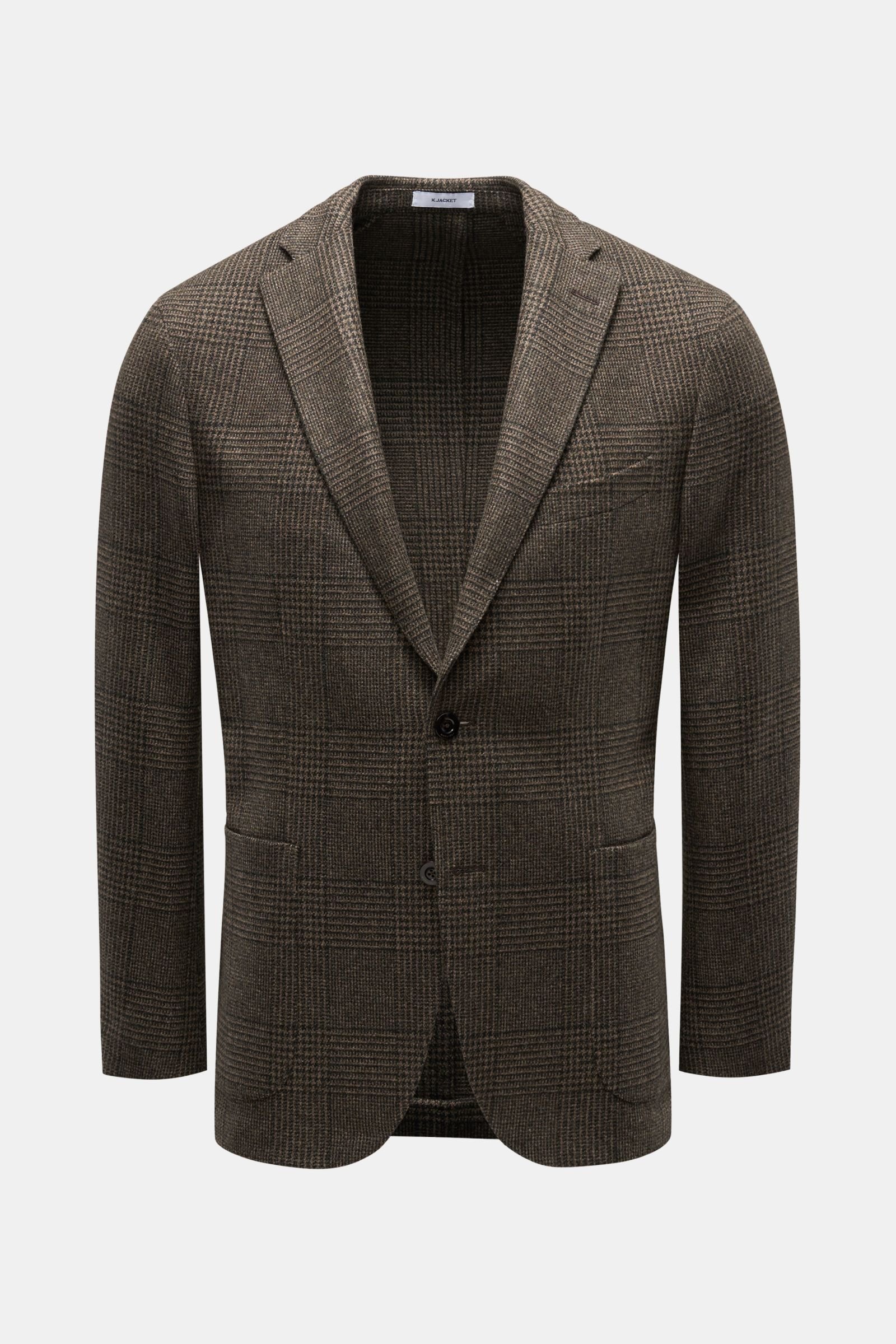 Smart-casual jacket 'K. Jacket' brown/black checked