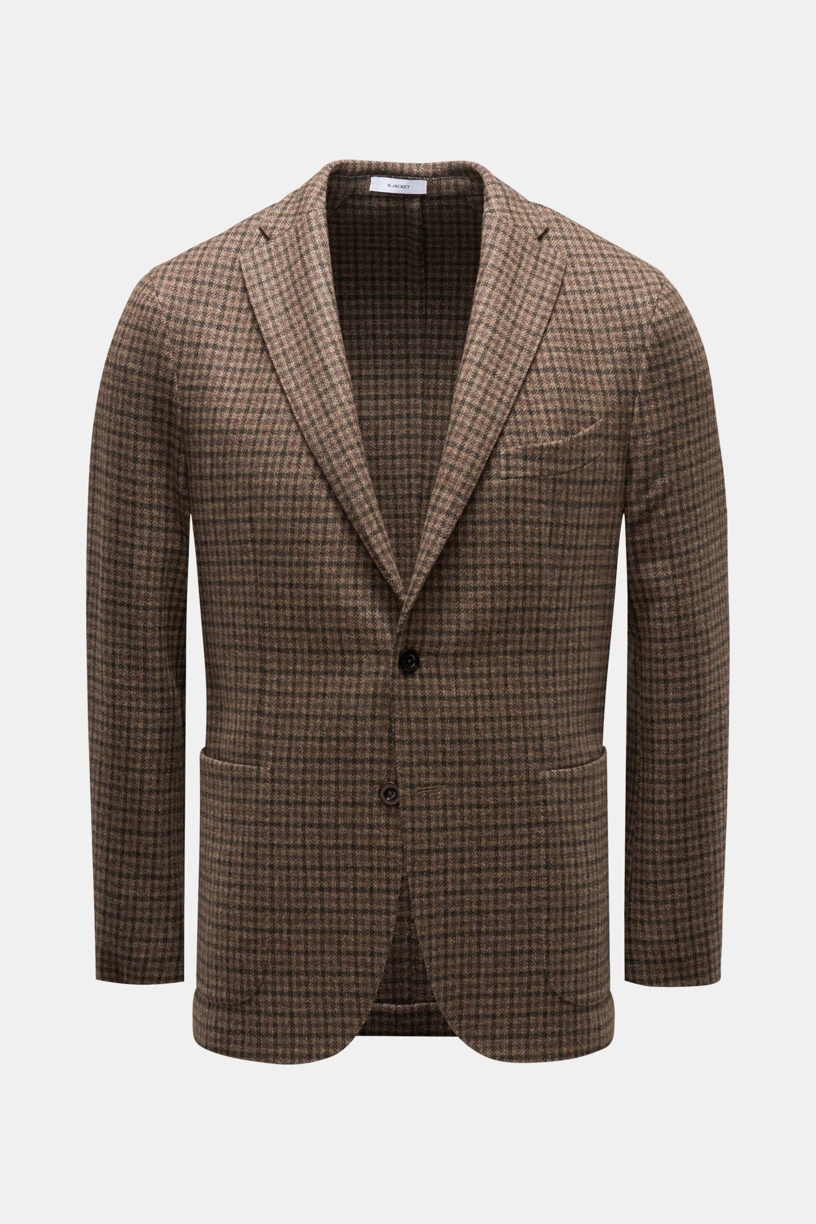 Smart-casual jacket 'K. Jacket' brown/dark brown checked