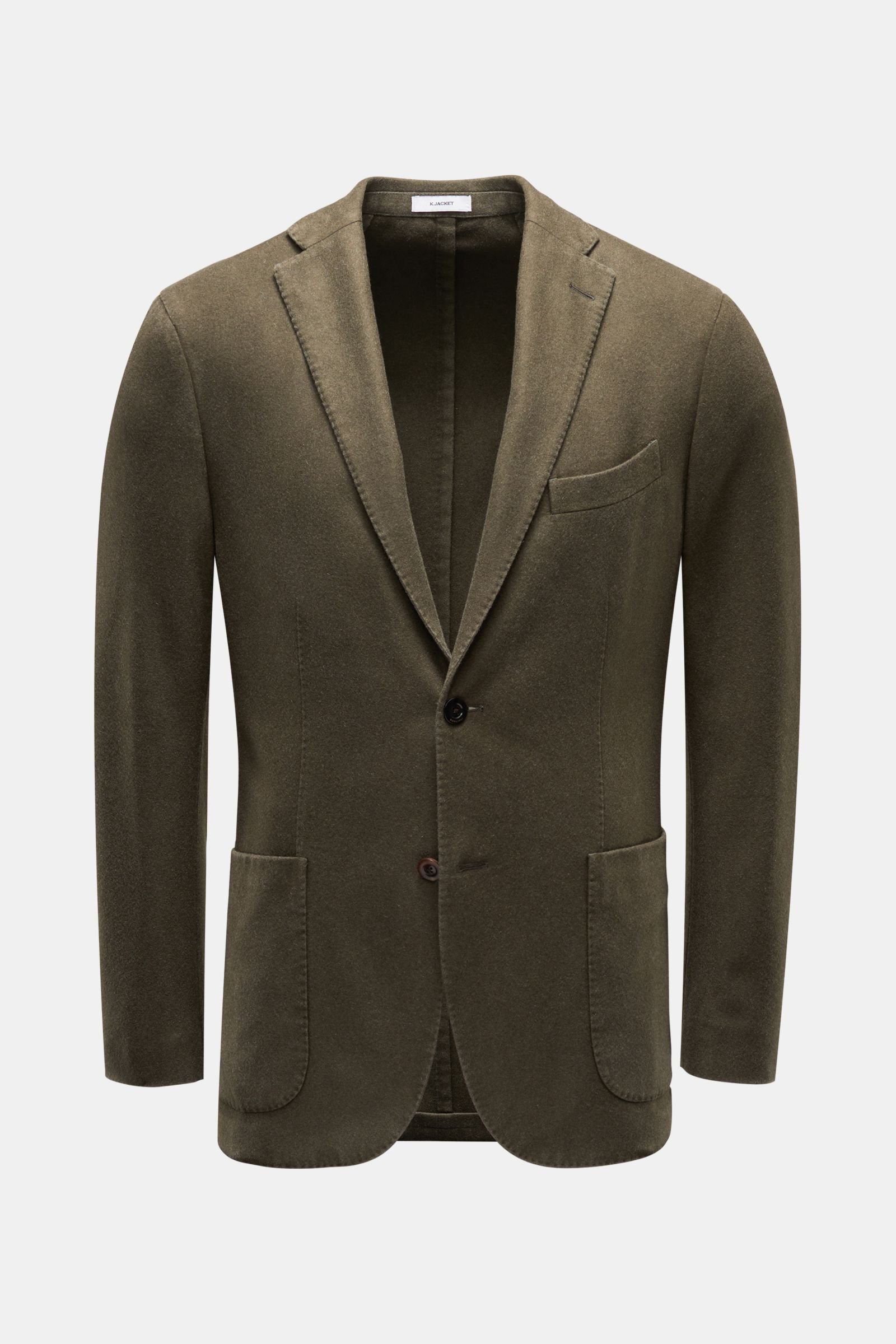 Cashmere smart-casual jacket olive
