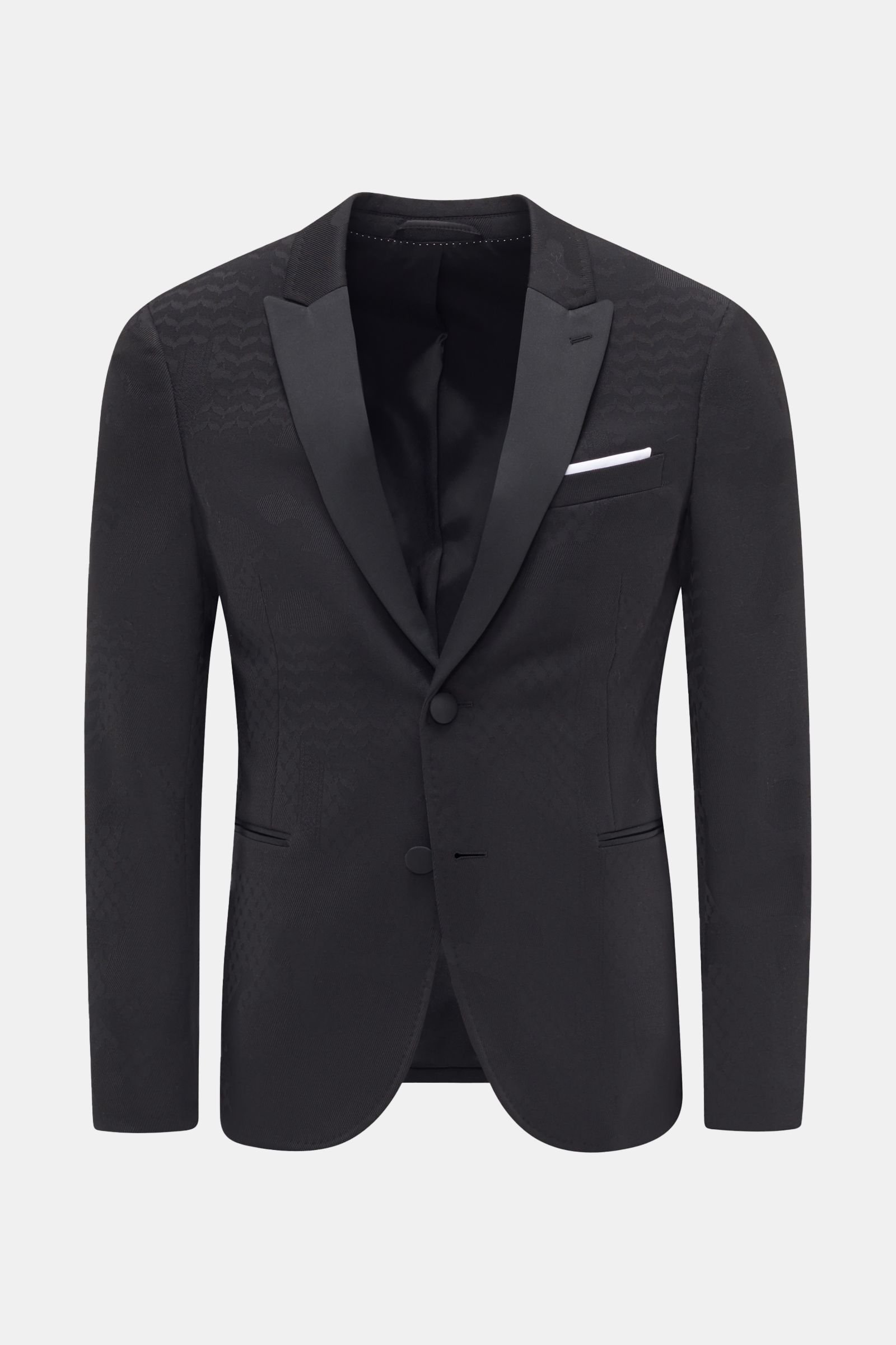 Smart-casual jacket black patterned