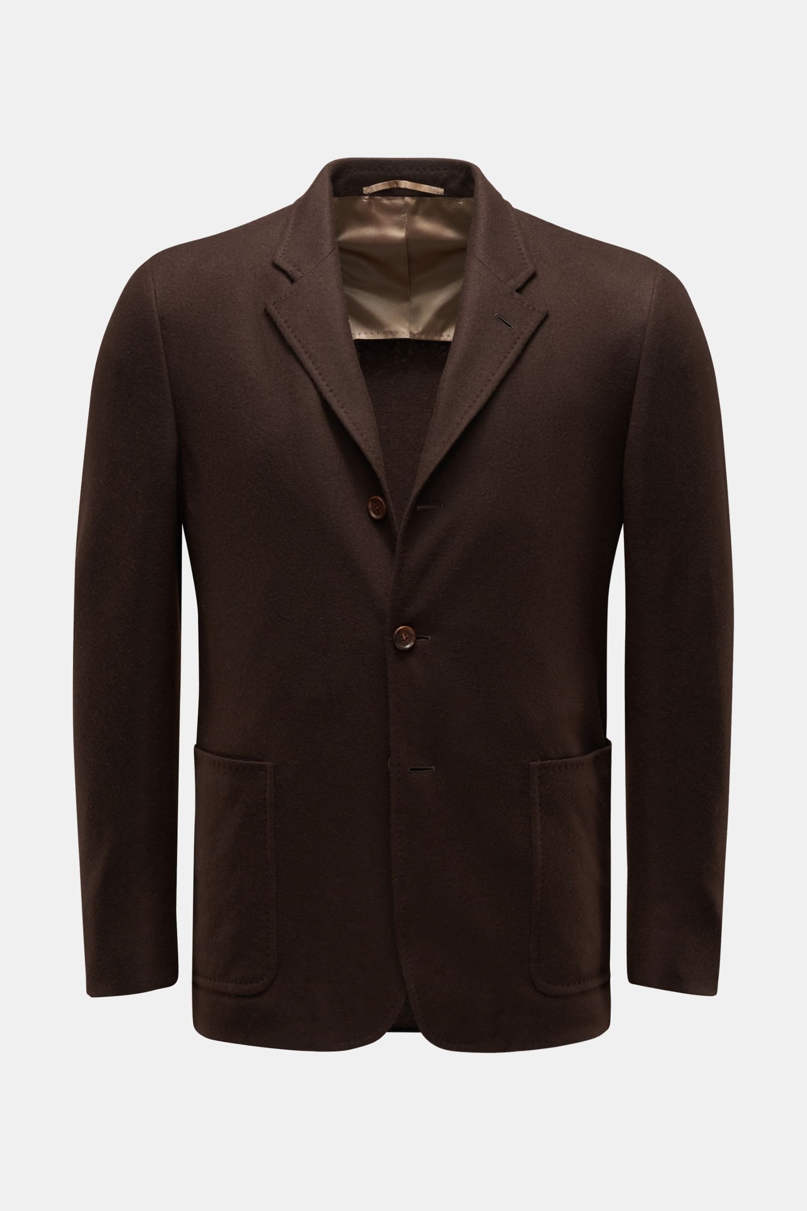 Cashmere knit blazer dark brown