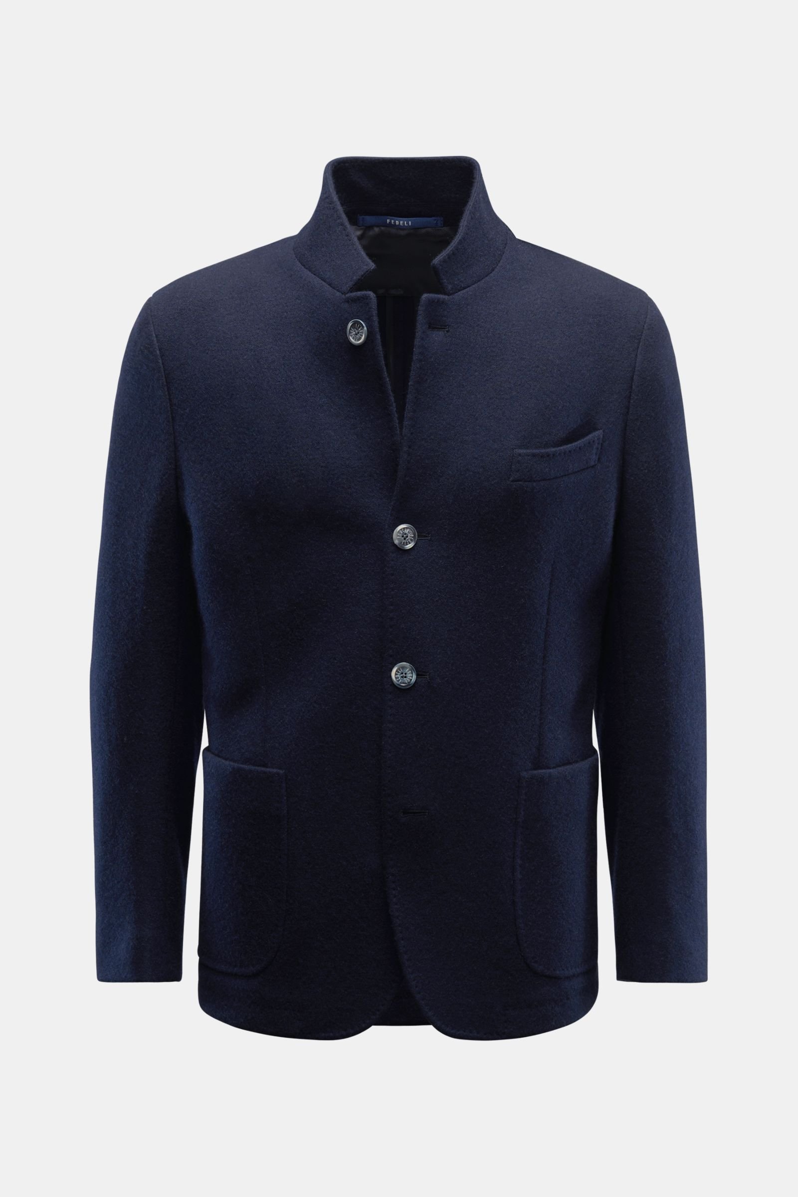 Cashmere jersey jacket 'Damon' navy