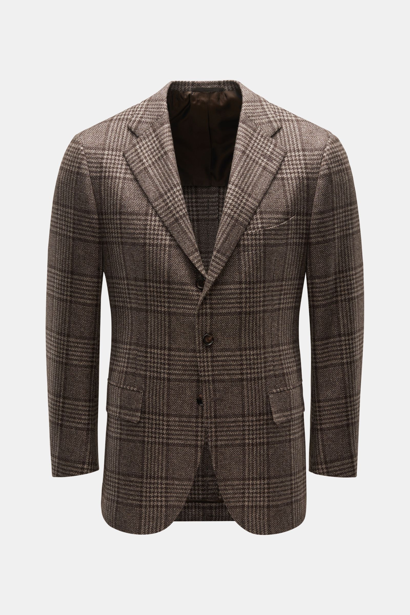 CESARE ATTOLINI cashmere jacket grey-brown checked | BRAUN Hamburg