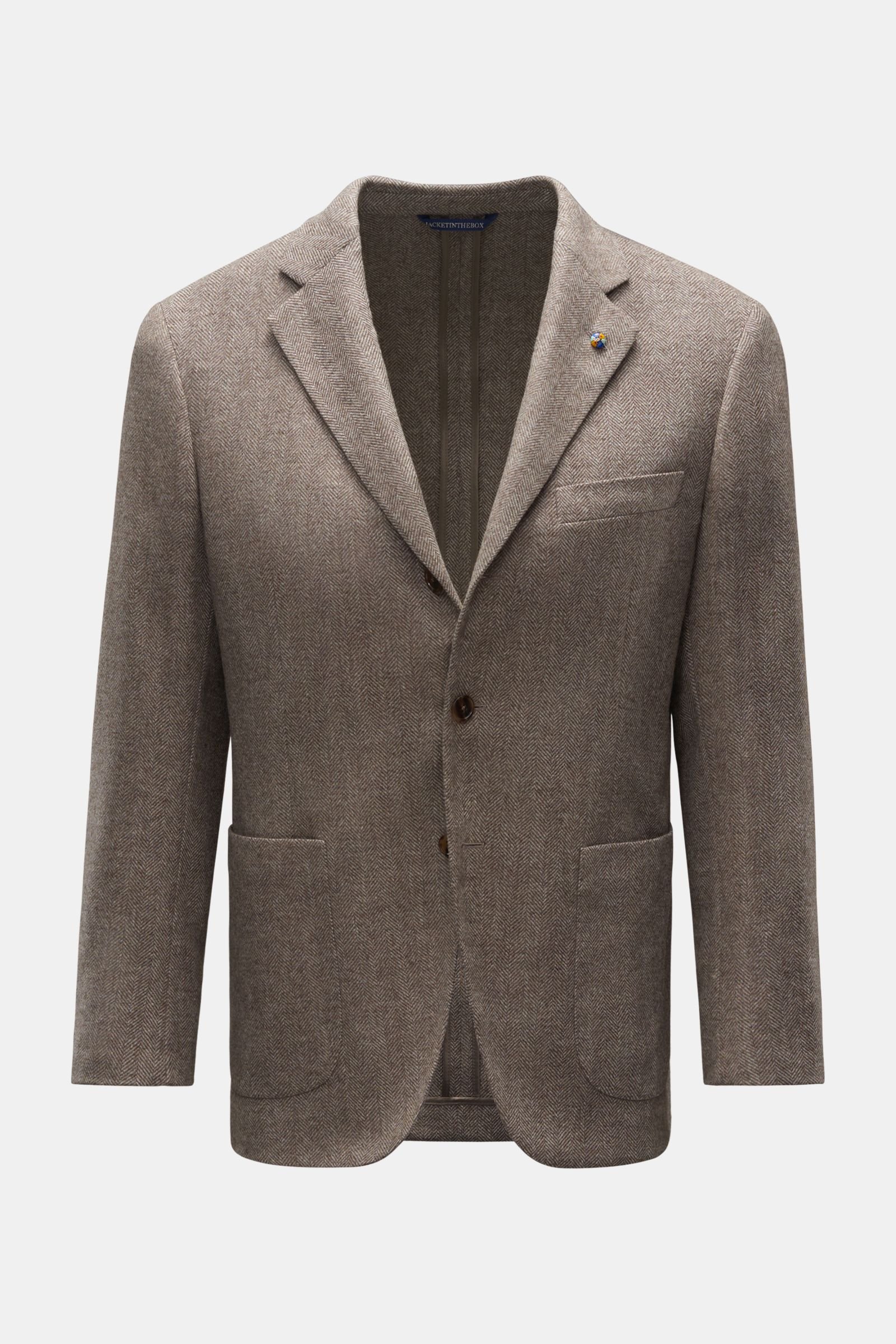 Smart-casual jacket brown/beige patterned 