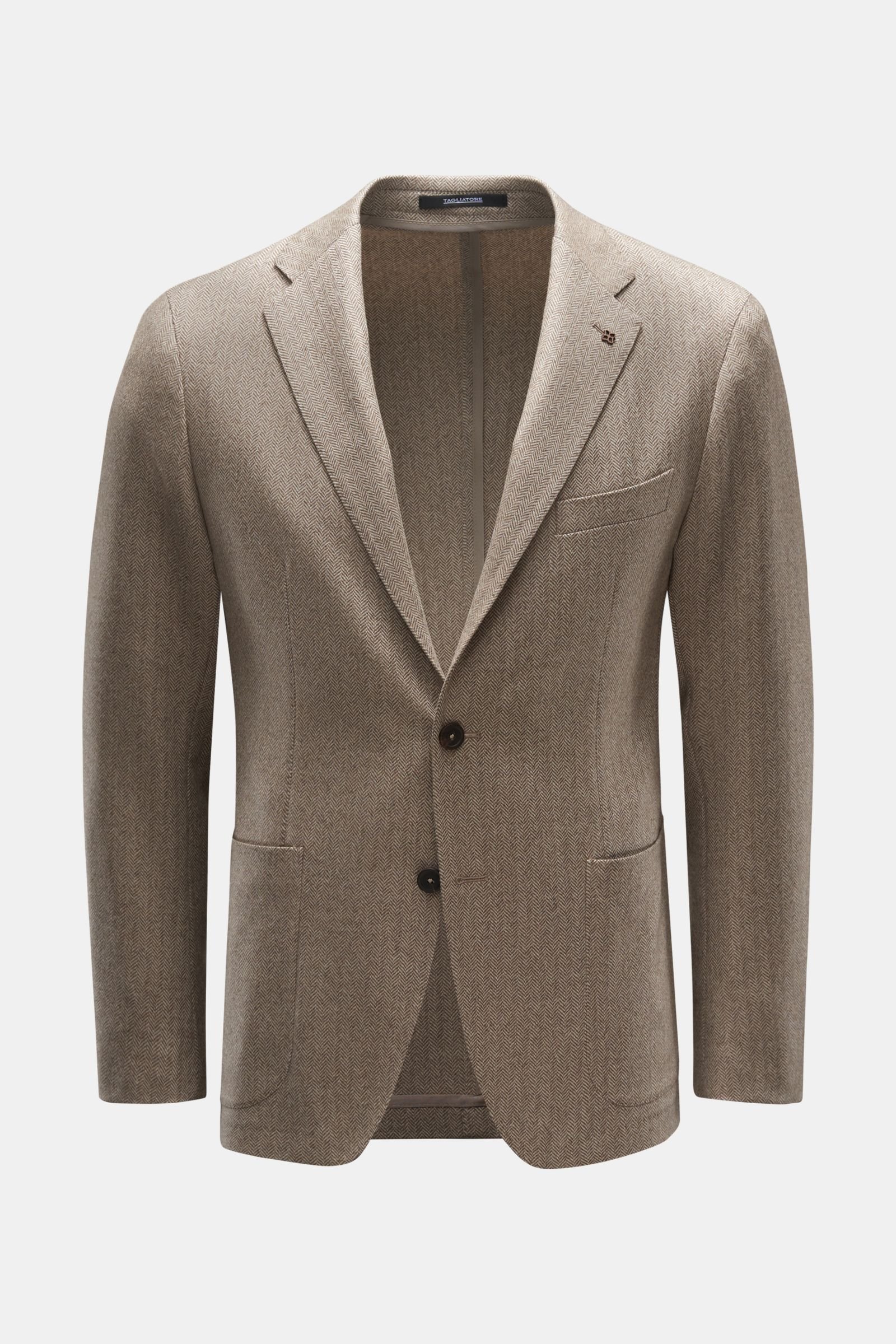 Smart-casual jacket 'Dakar' beige/grey-brown patterned