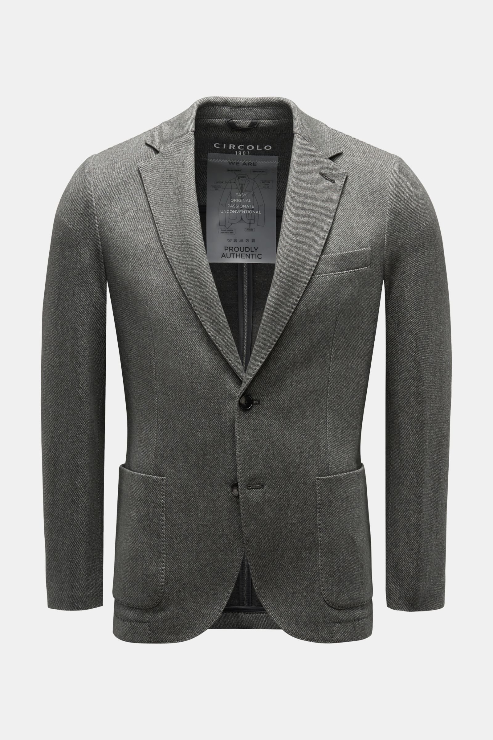 Jersey jacket dark grey patterned