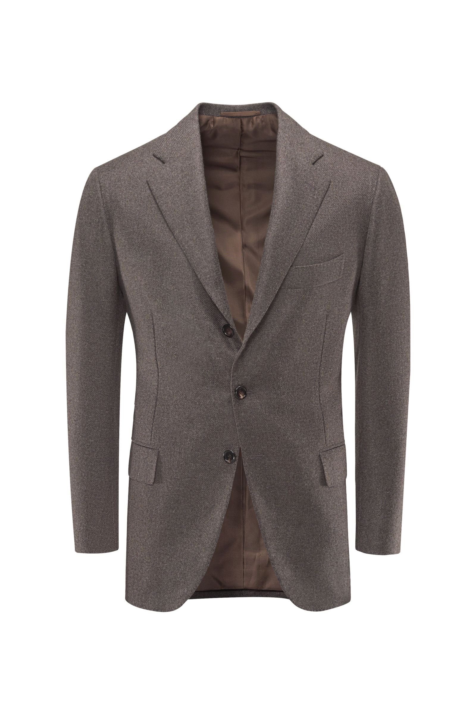 Cashmere smart-casual jacket brown