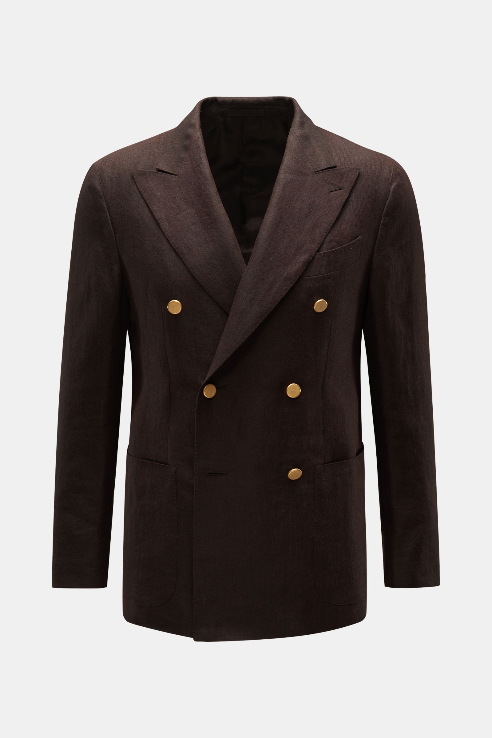 Linen jacket 'Aida' dark brown