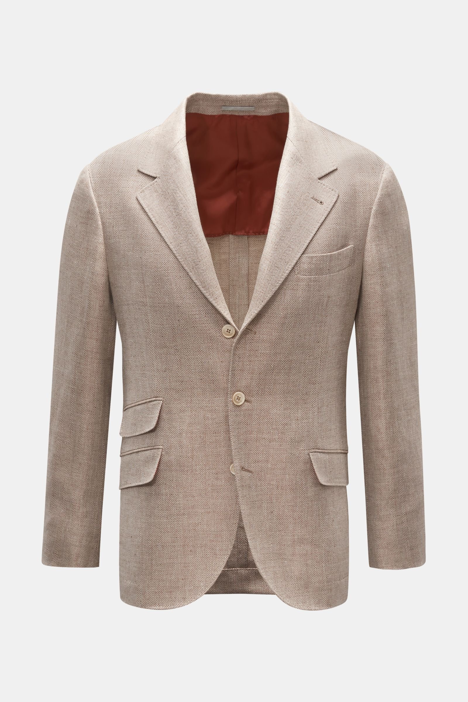 Smart-casual jacket light brown/beige patterned