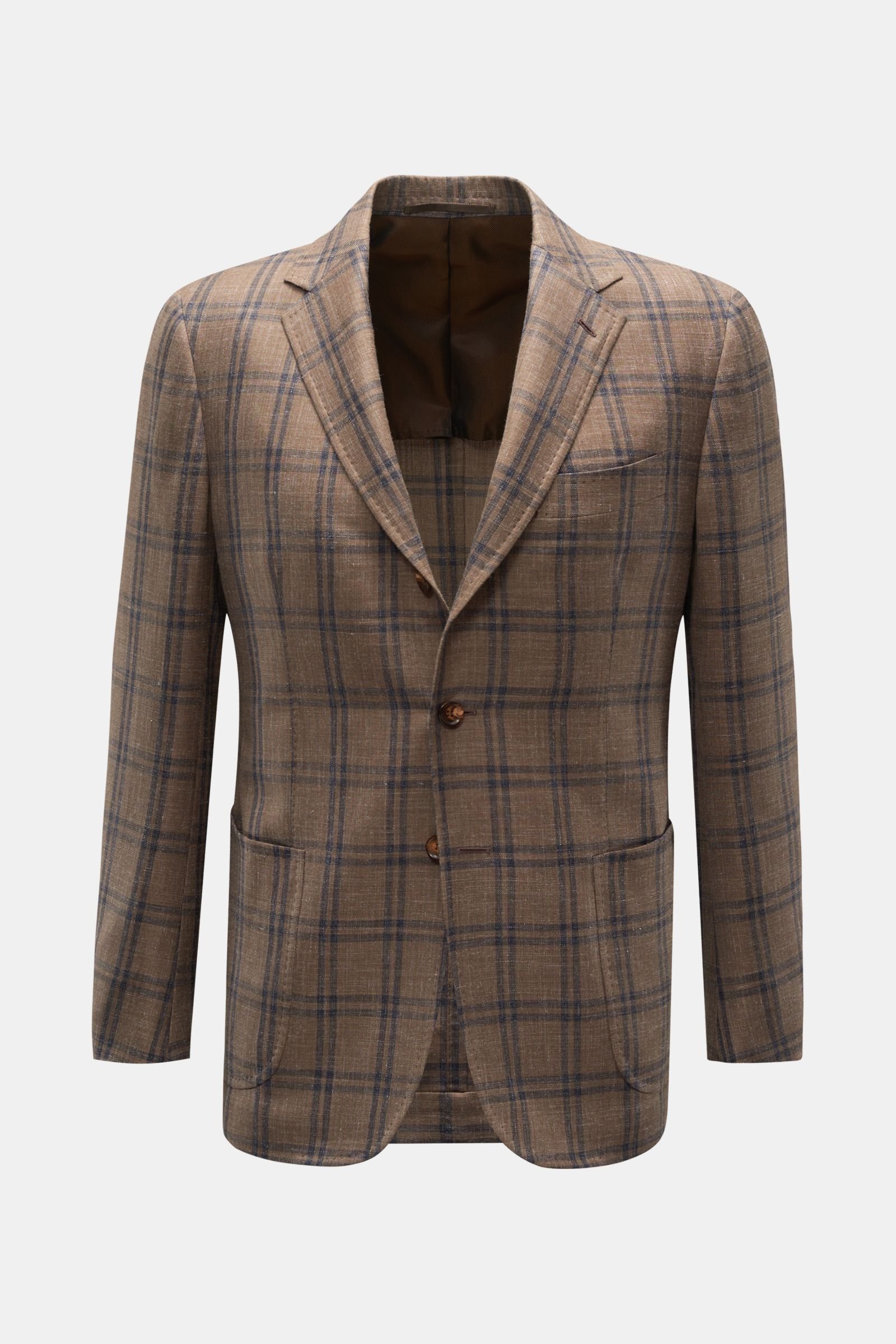 Smart-casual jacket 'Vincenzo' brown/navy checked