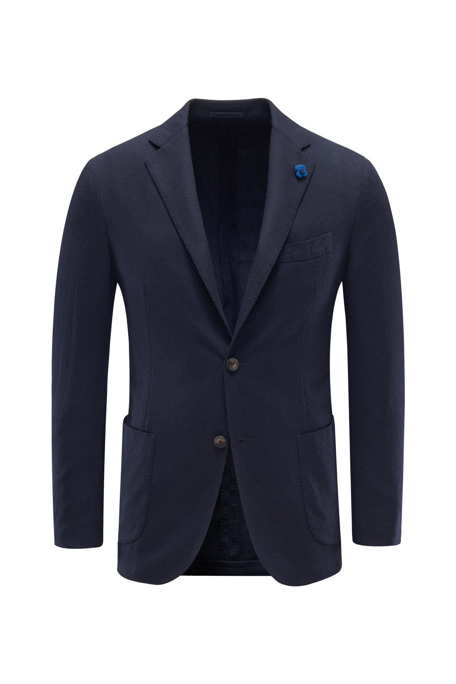 Cashmere smart-casual jacket dark navy