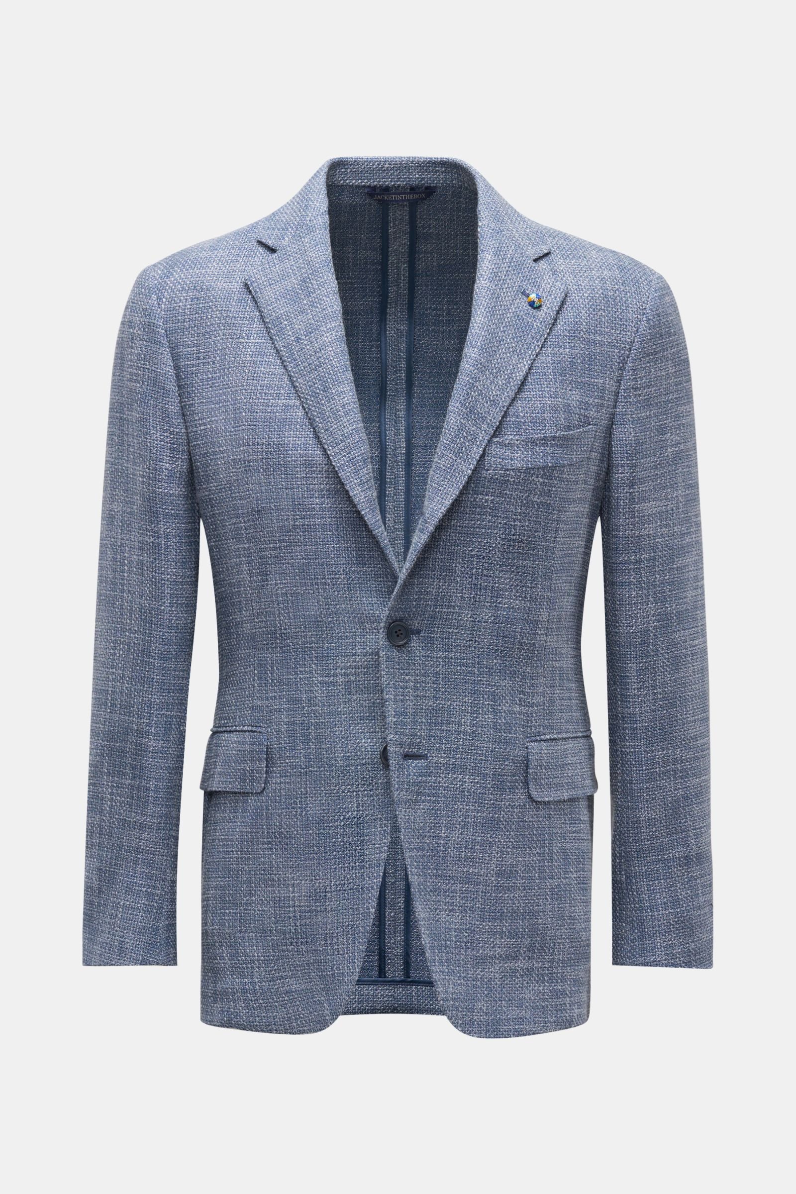 Smart-casual jacket 'Sean' smoky blue patterned