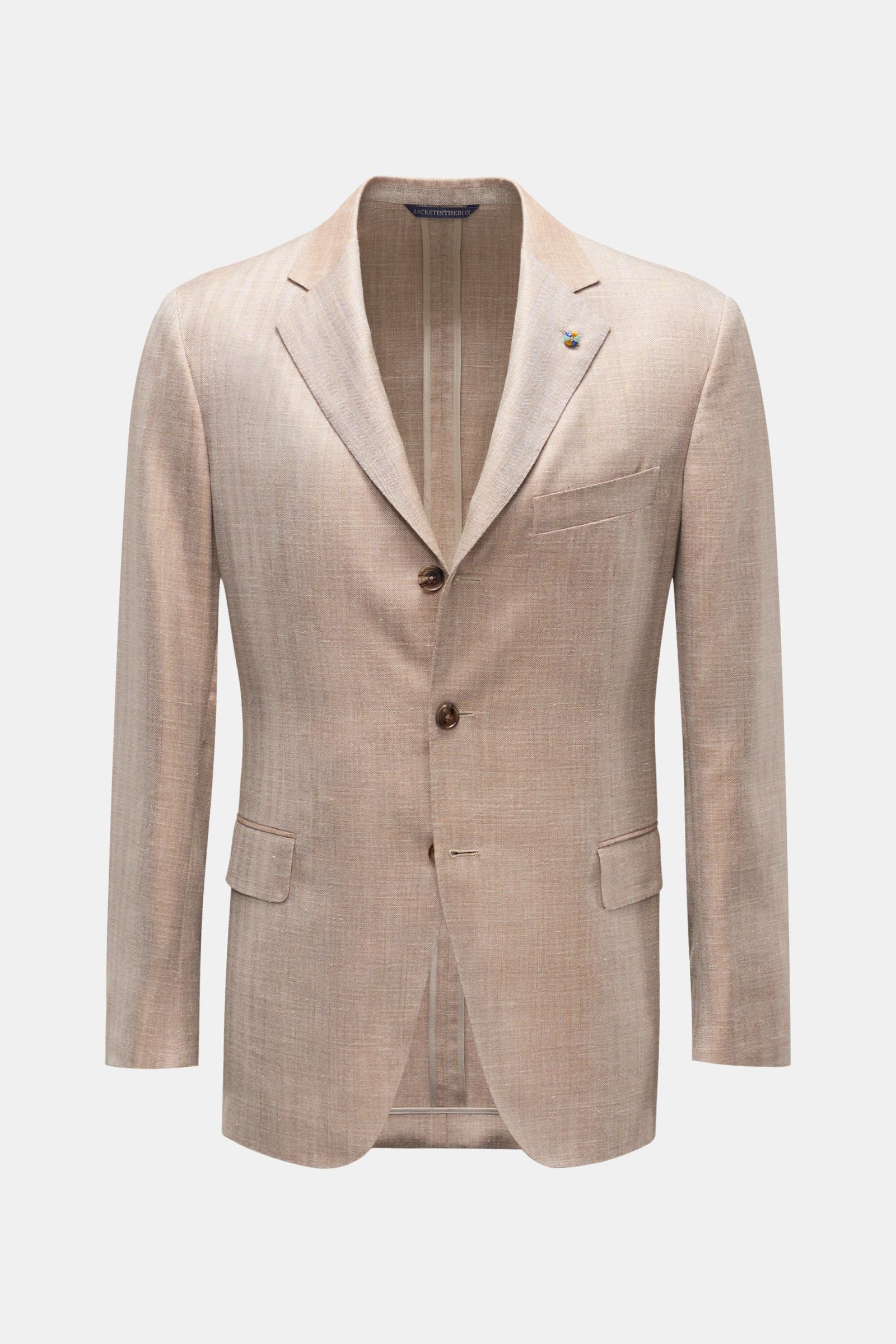 Smart-casual jacket beige patterned