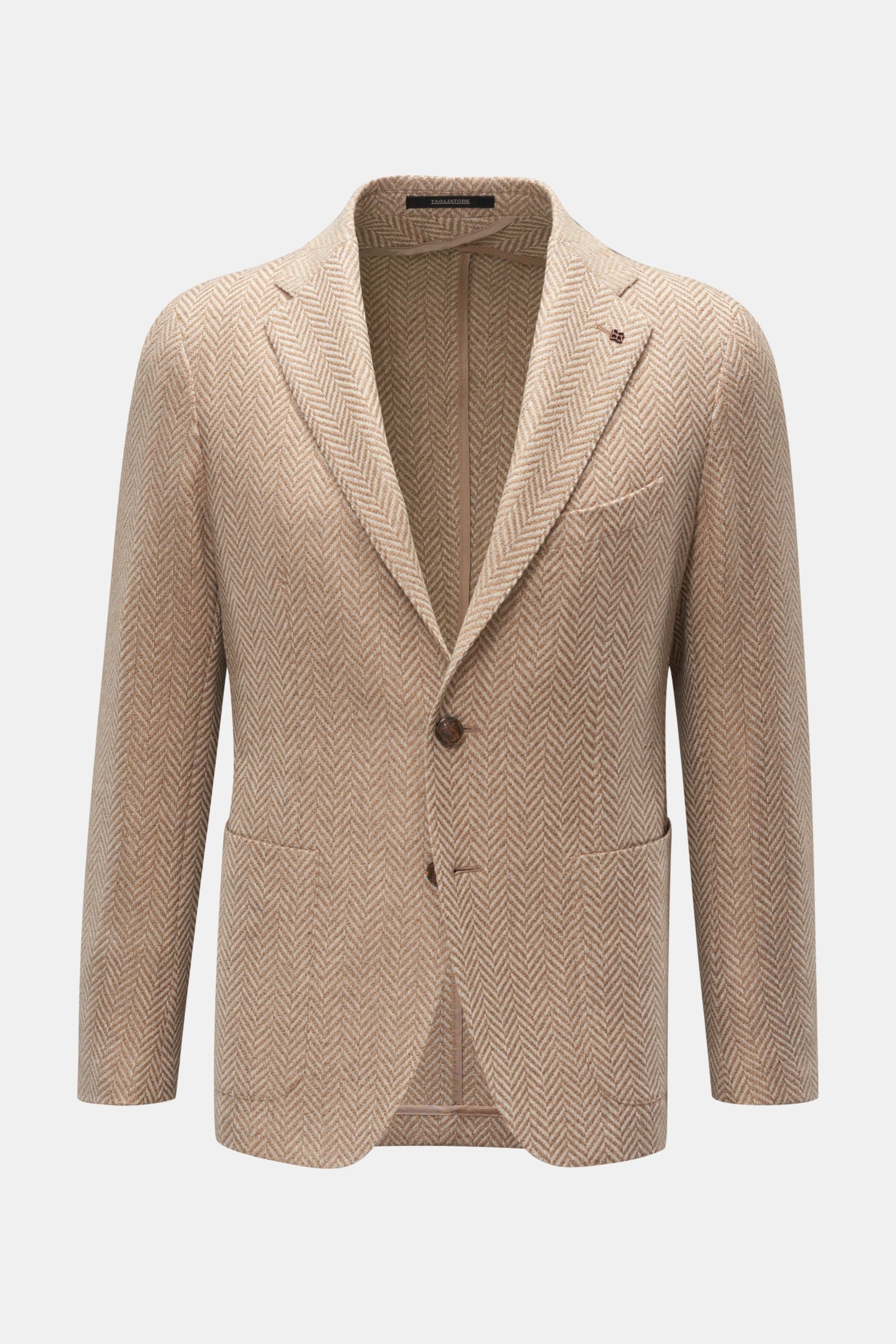Smart-casual jacket beige/cream patterned