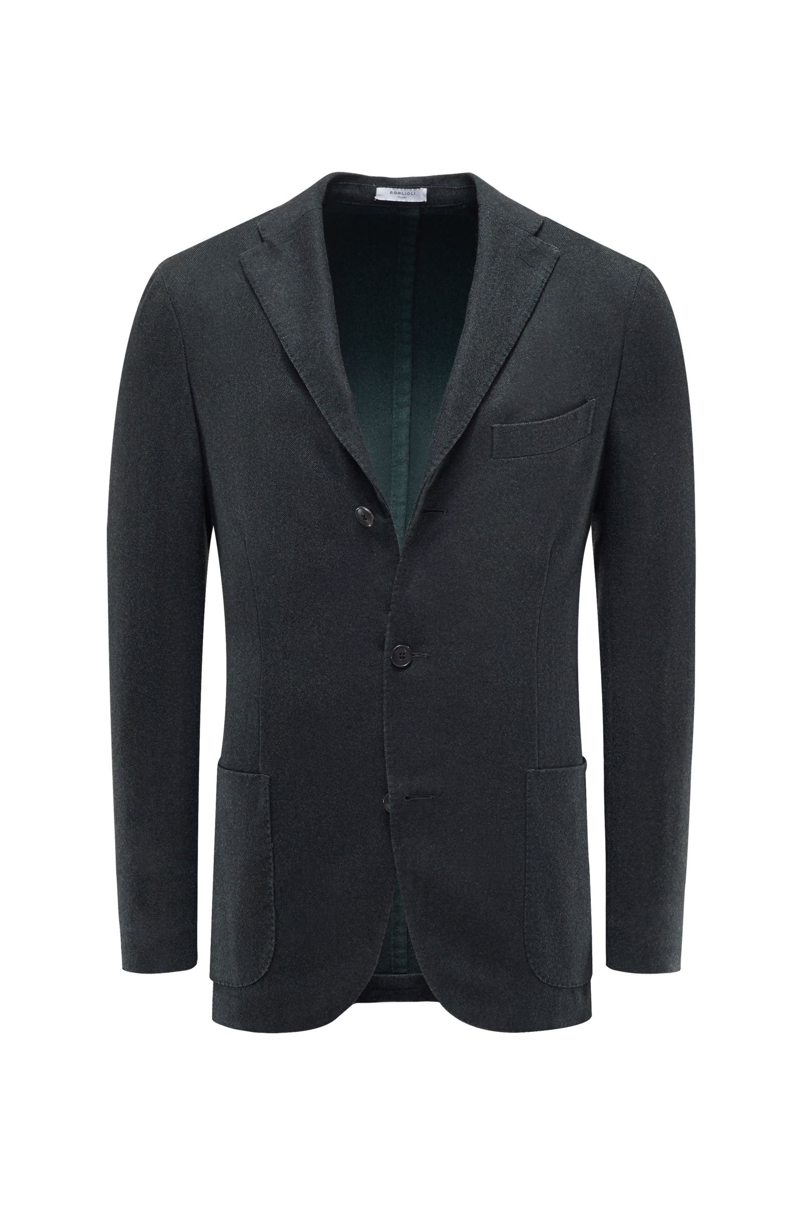 Cashmere smart-casual jacket dark green