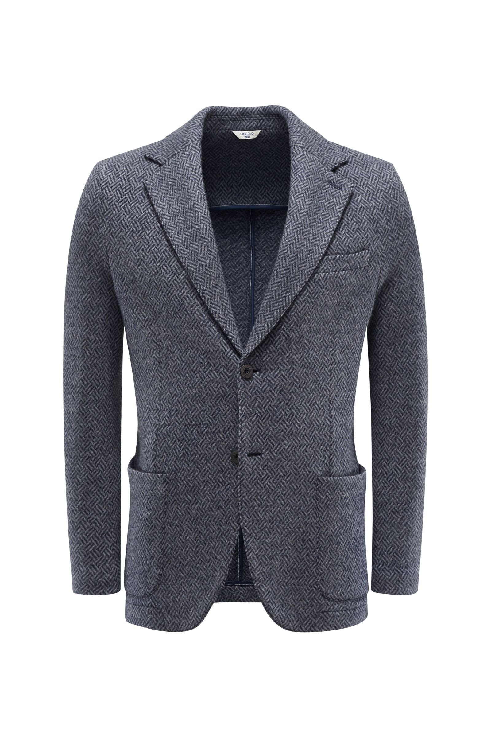 Jersey blazer navy/grey patterned