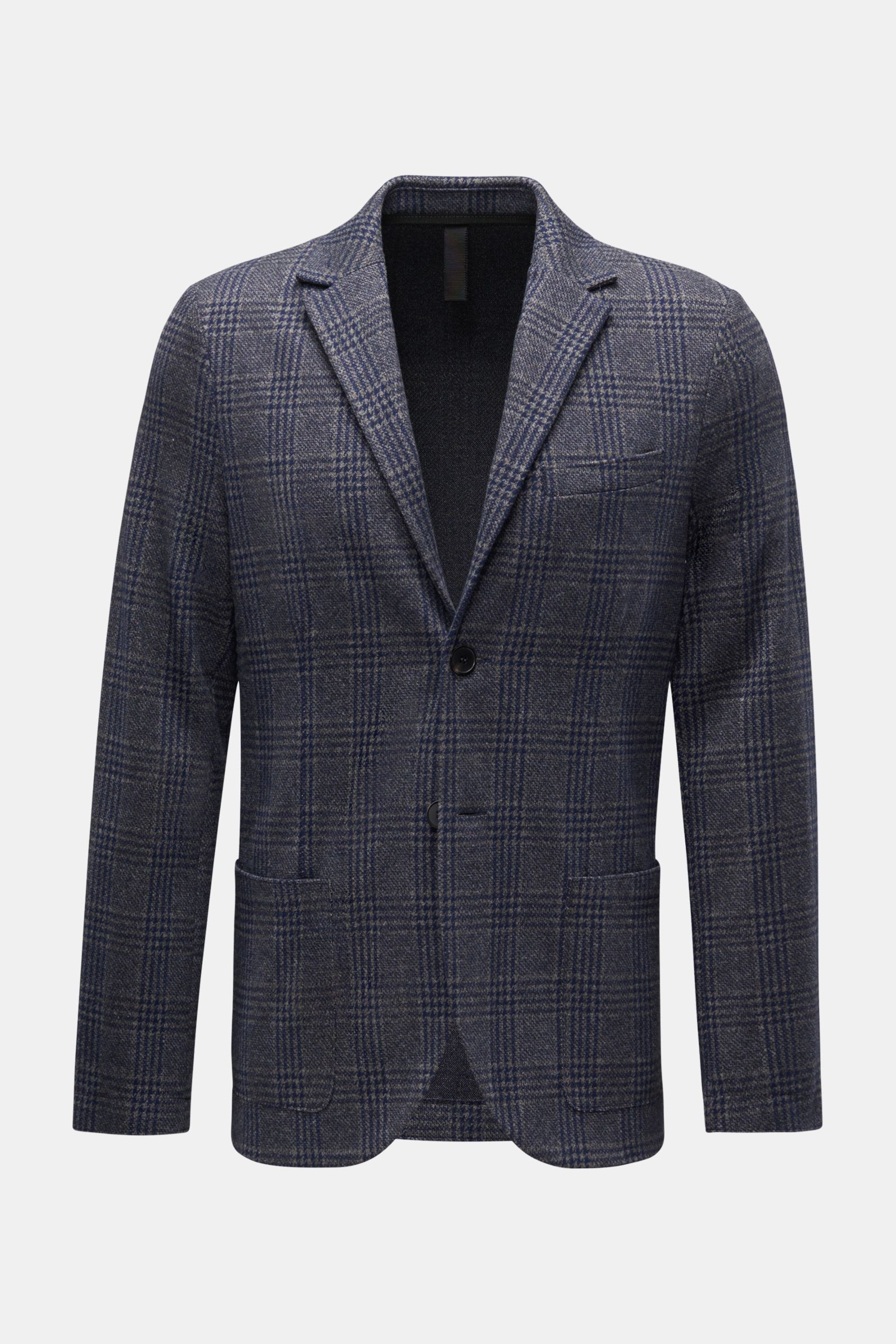 Harris Wharf London  Jersey-Sakko grau/navy kariert