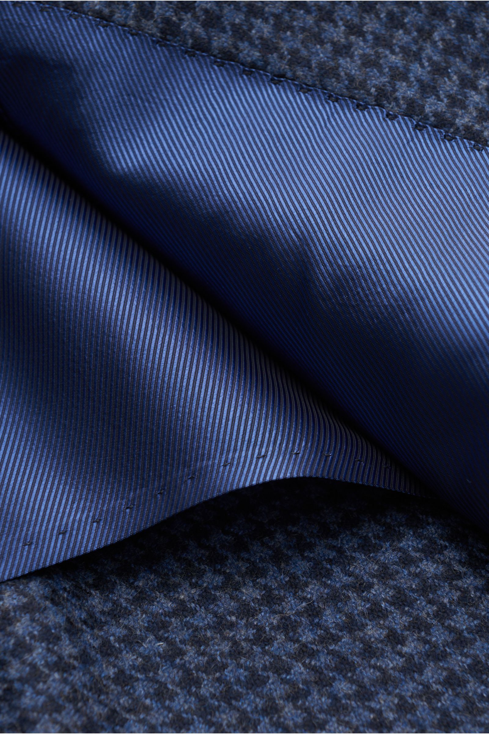 Cesare Attolini Cashmere jacket grey-blue/black checked