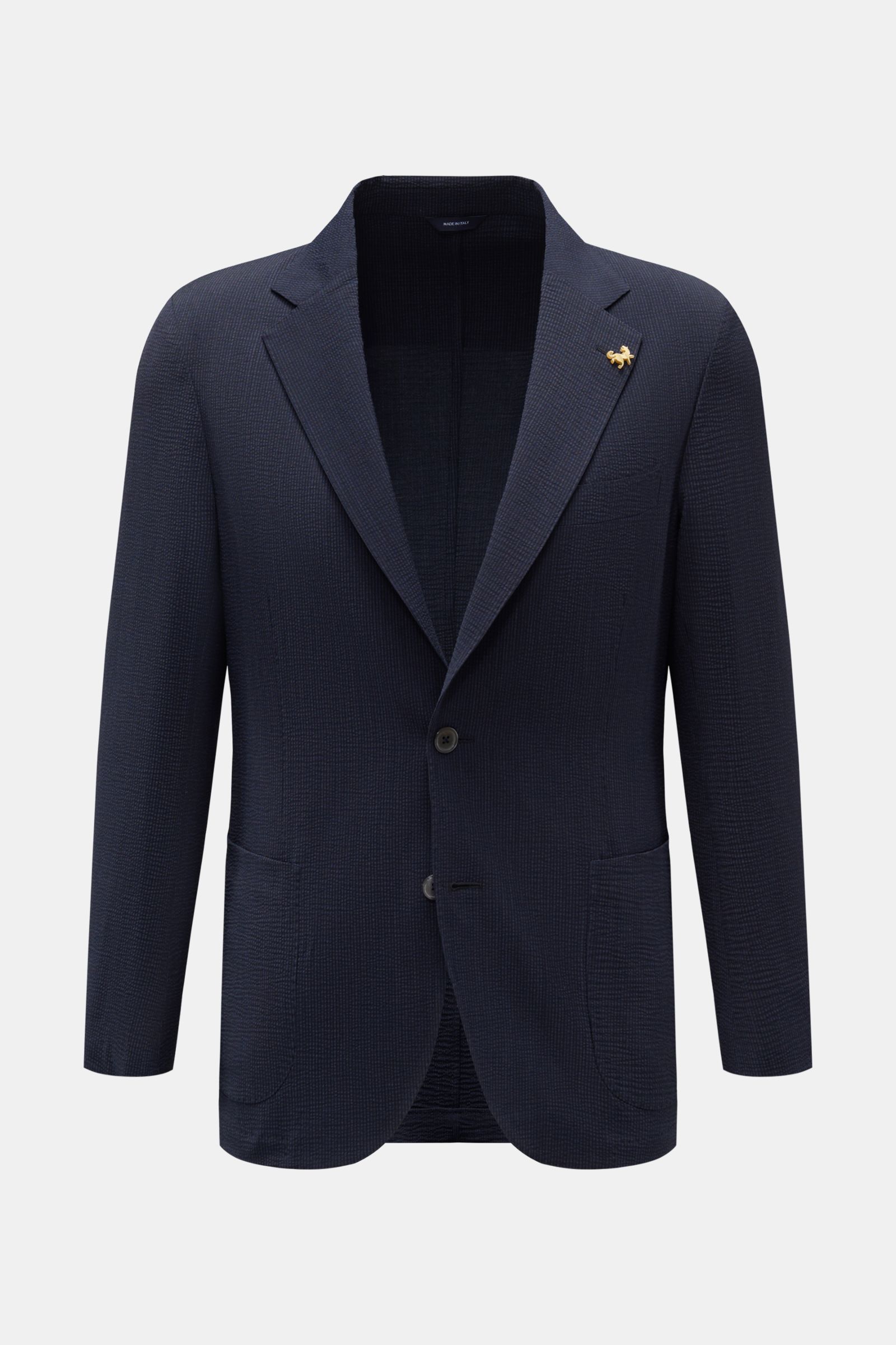 Tombolini Seersucker-Sakko 'Zero Gravity' navy gestreift