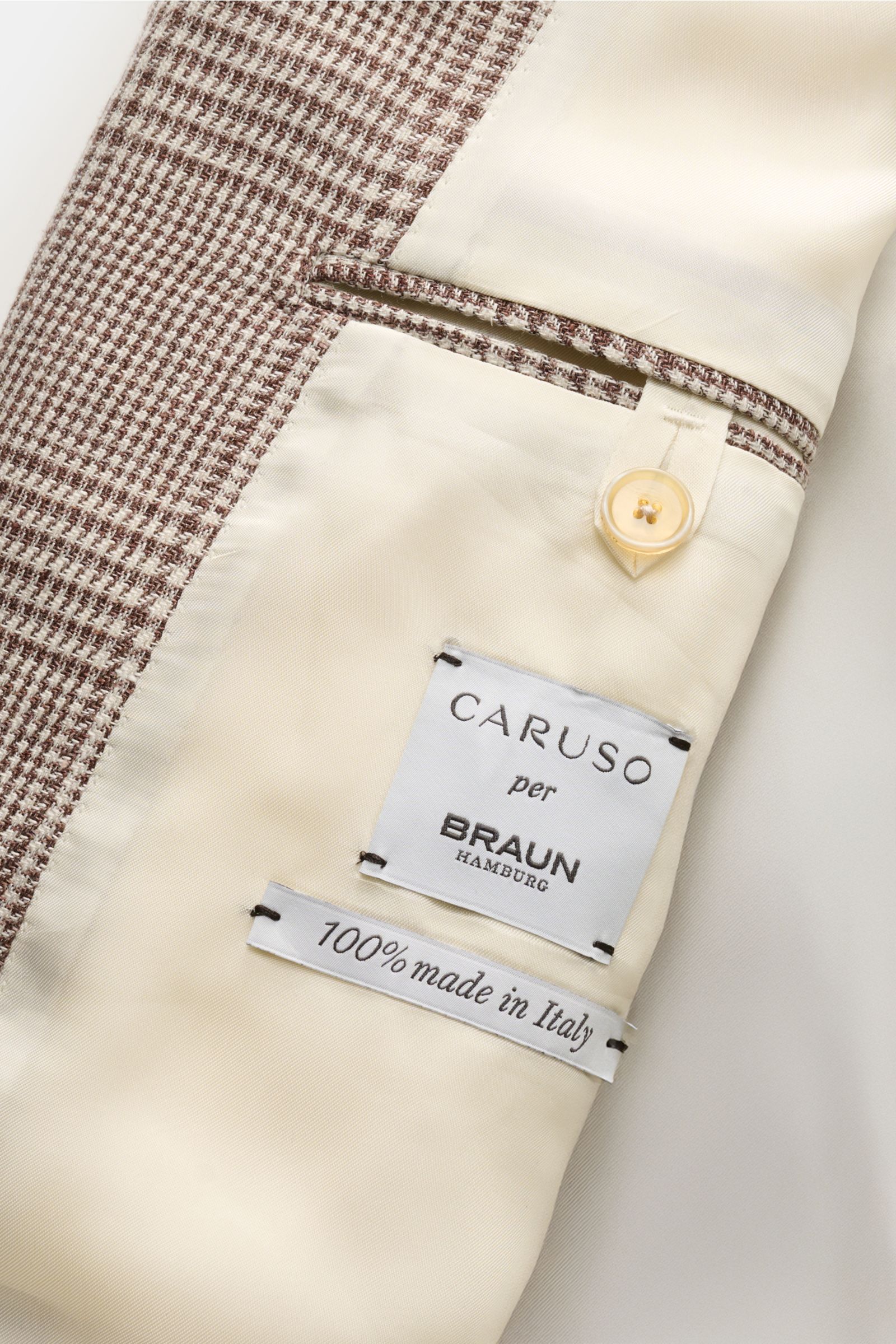 Caruso Sakko 'Aida' braun/sand kariert