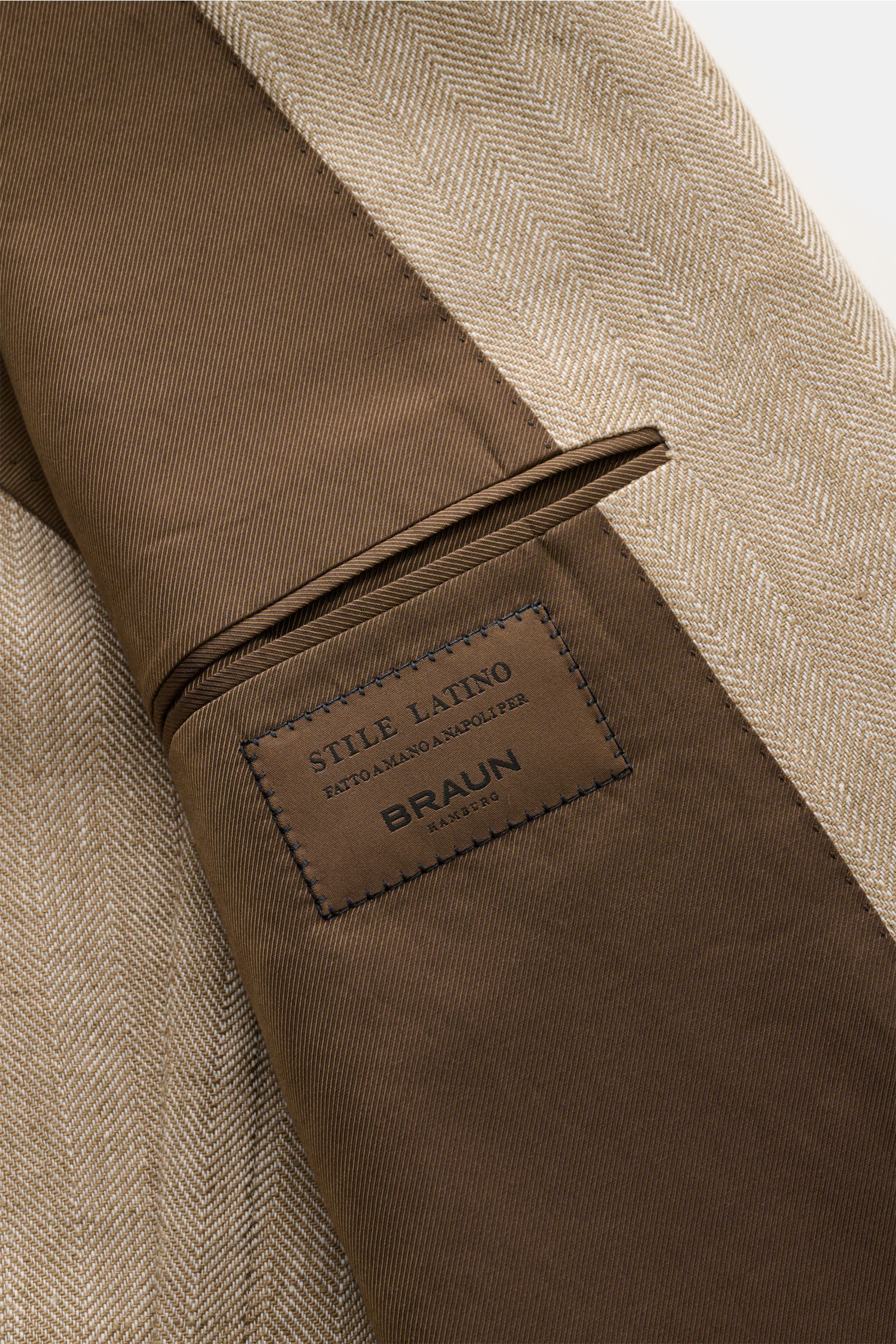 Stile Latino Sakko 'Vincenzo' beige gemustert