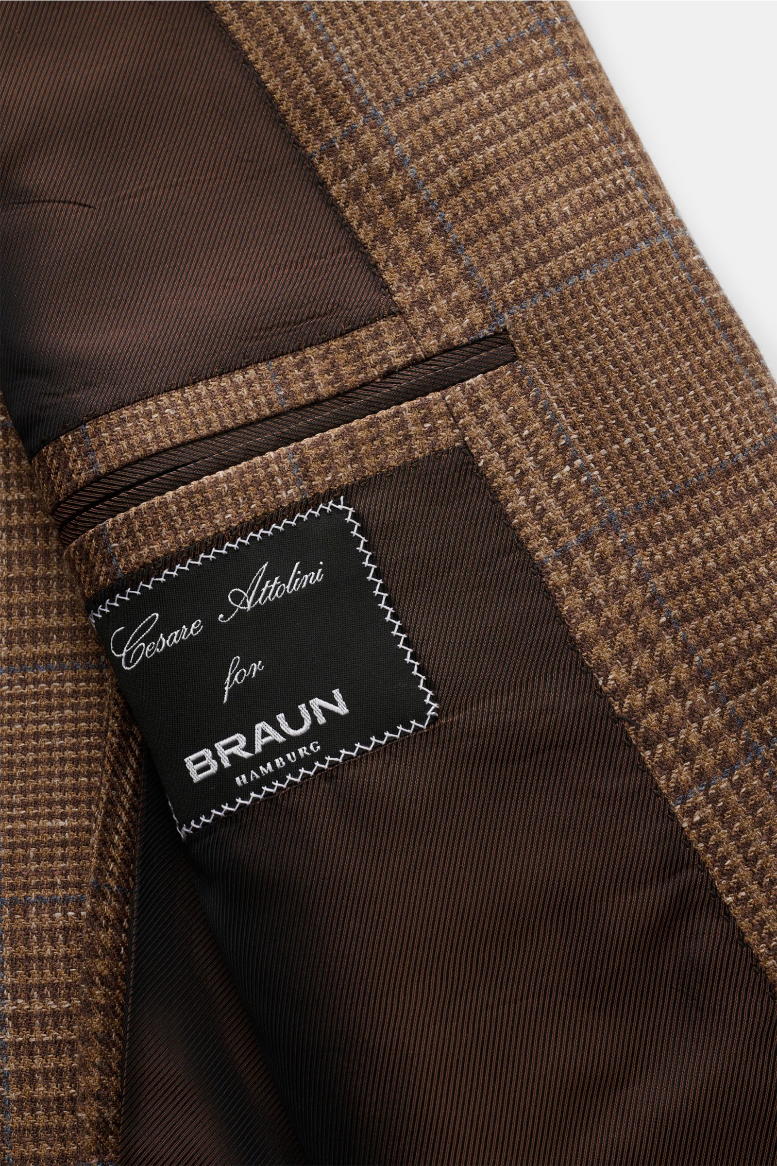 Cesare Attolini Sakko braun/dunkelbraun kariert